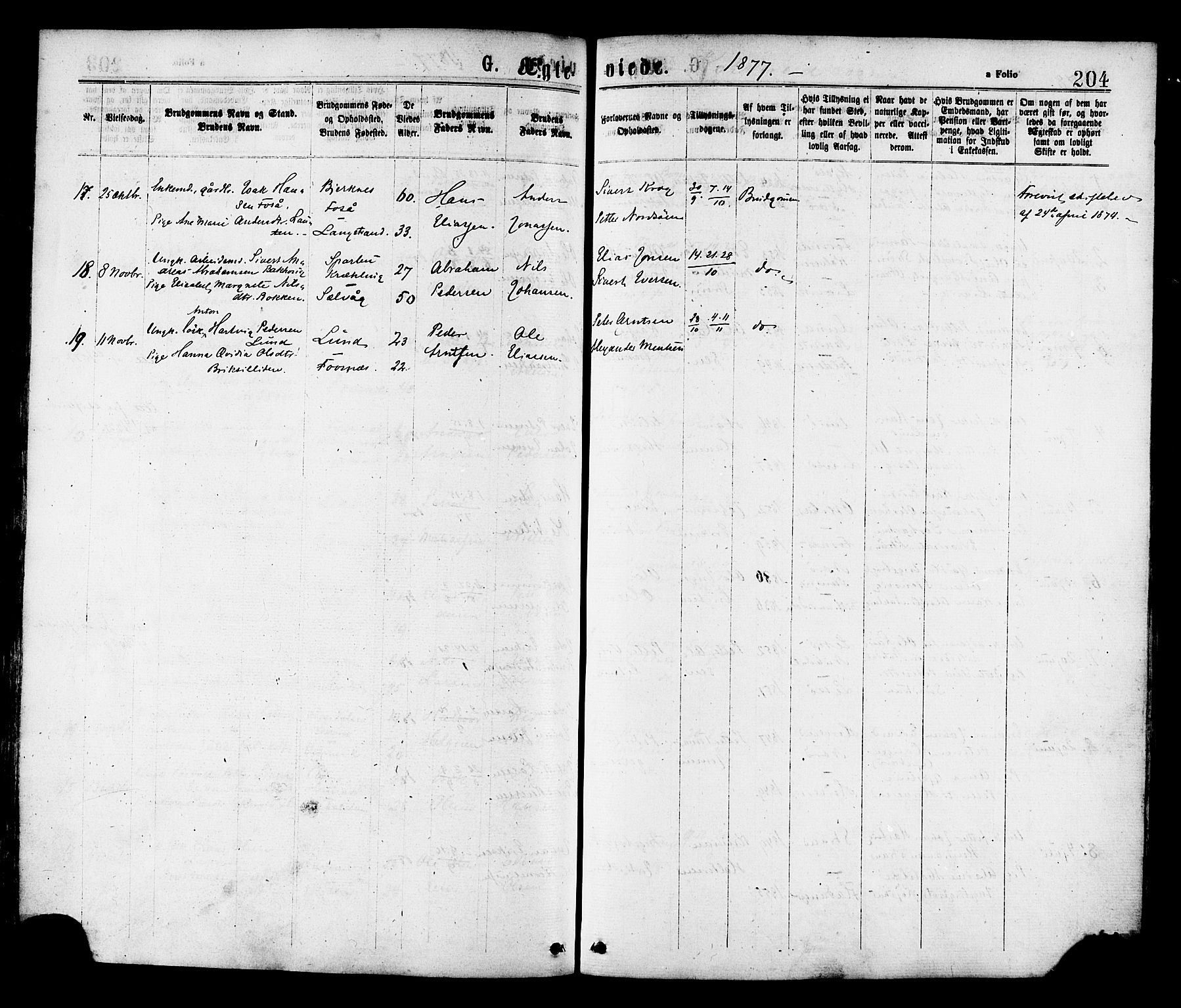 Ministerialprotokoller, klokkerbøker og fødselsregistre - Nord-Trøndelag, AV/SAT-A-1458/780/L0642: Parish register (official) no. 780A07 /1, 1874-1885, p. 204