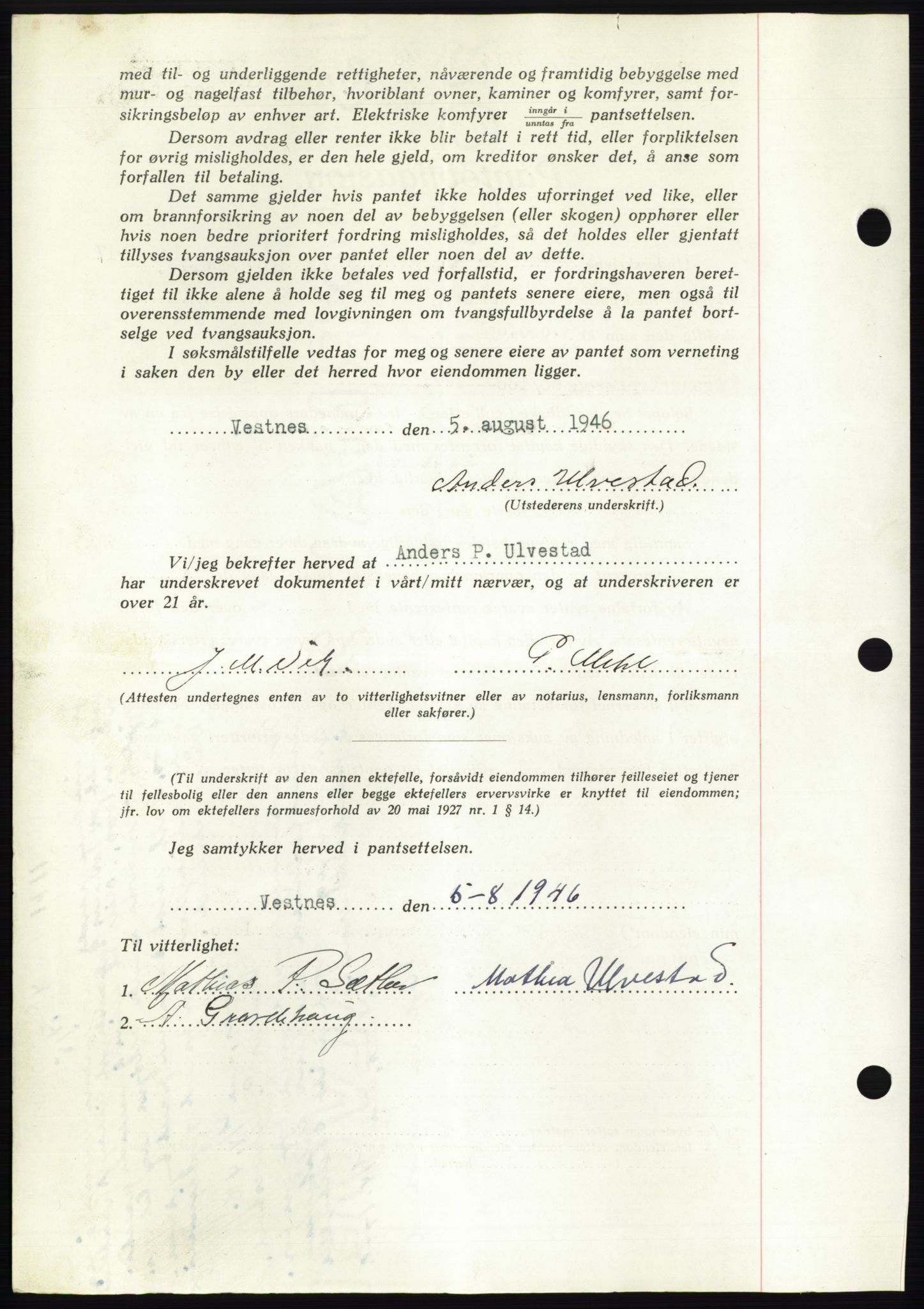 Romsdal sorenskriveri, AV/SAT-A-4149/1/2/2C: Mortgage book no. B3, 1946-1948, Diary no: : 1534/1946