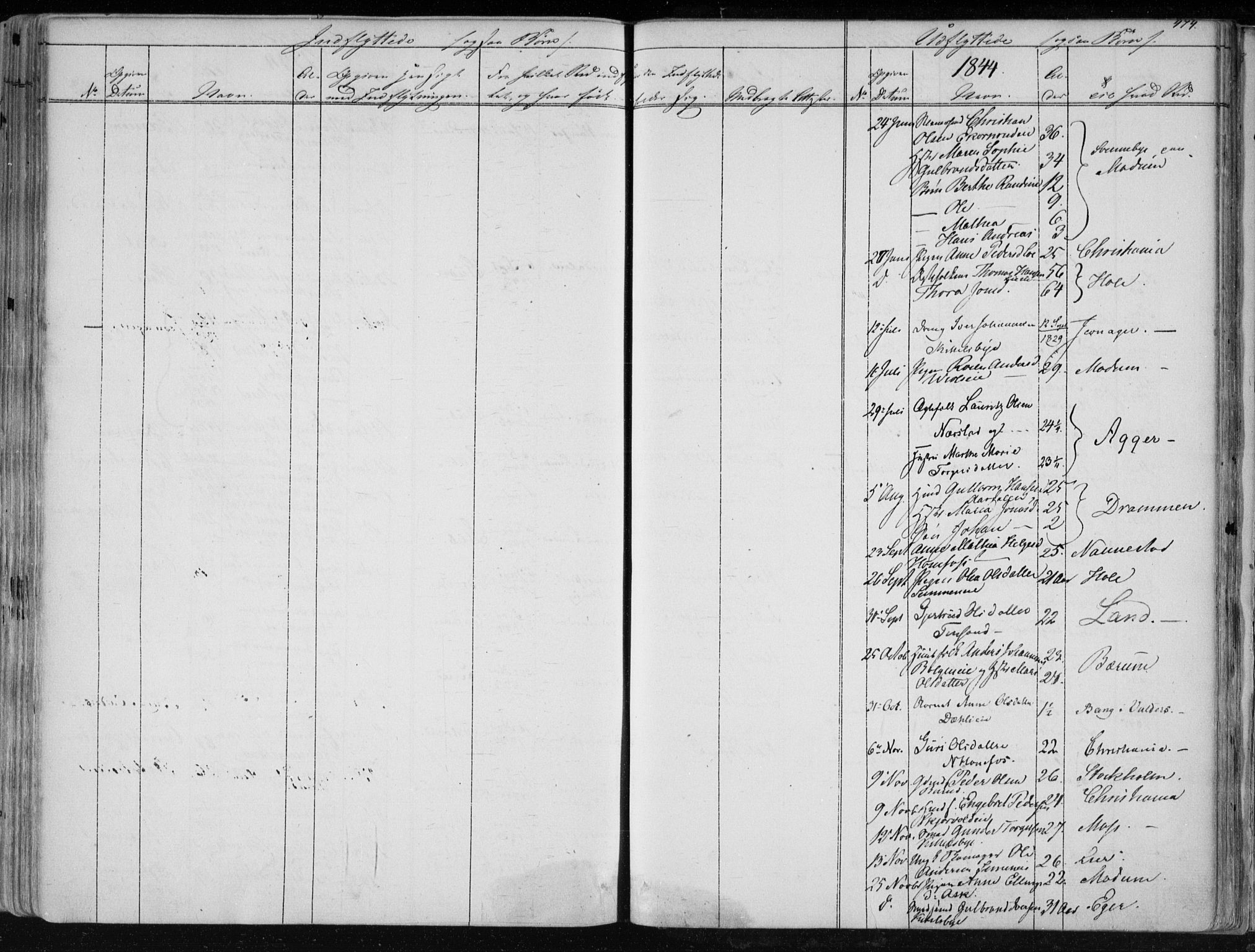 Norderhov kirkebøker, AV/SAKO-A-237/F/Fa/L0010: Parish register (official) no. 10, 1837-1847, p. 474