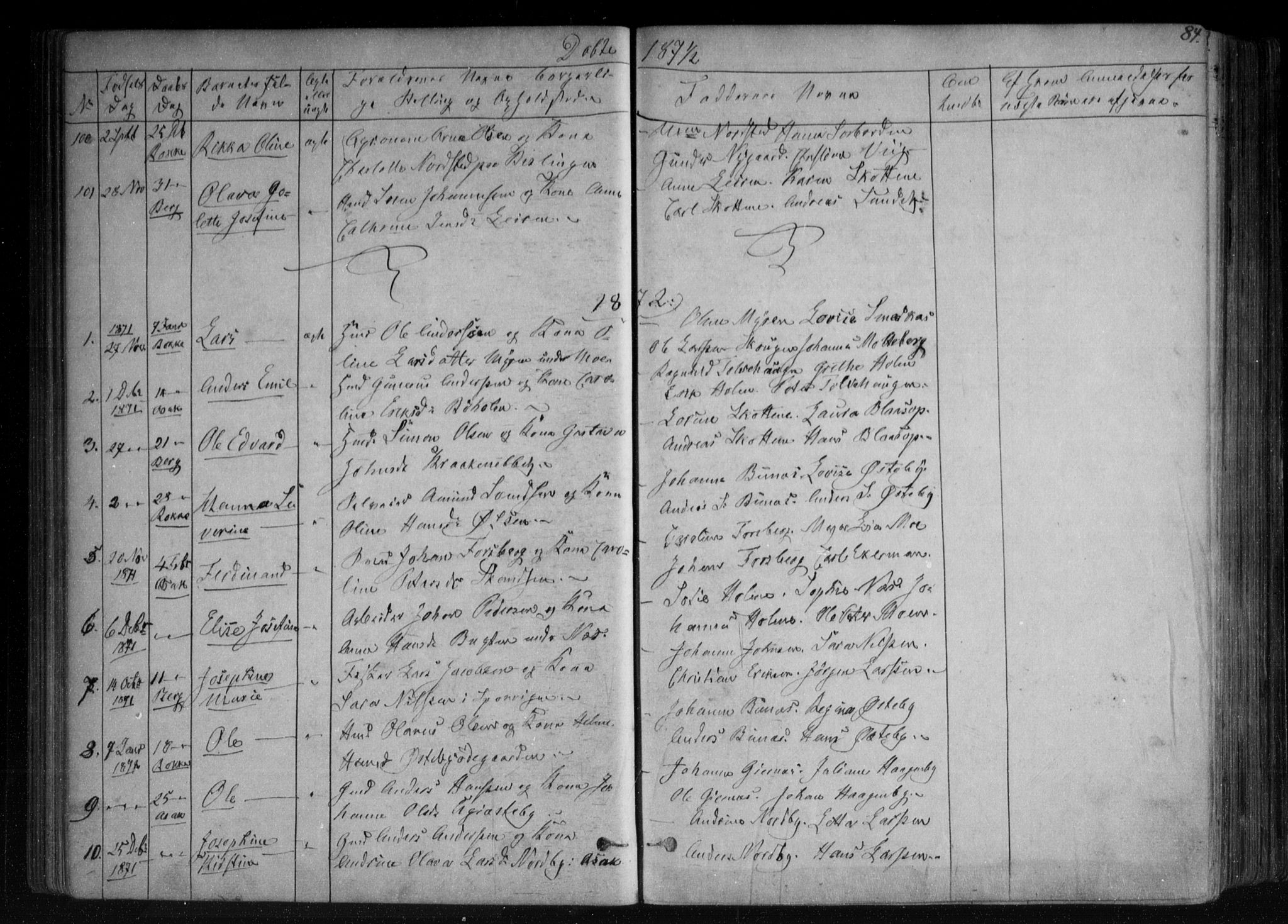 Berg prestekontor Kirkebøker, AV/SAO-A-10902/F/Fa/L0005: Parish register (official) no. I 5, 1861-1877, p. 84