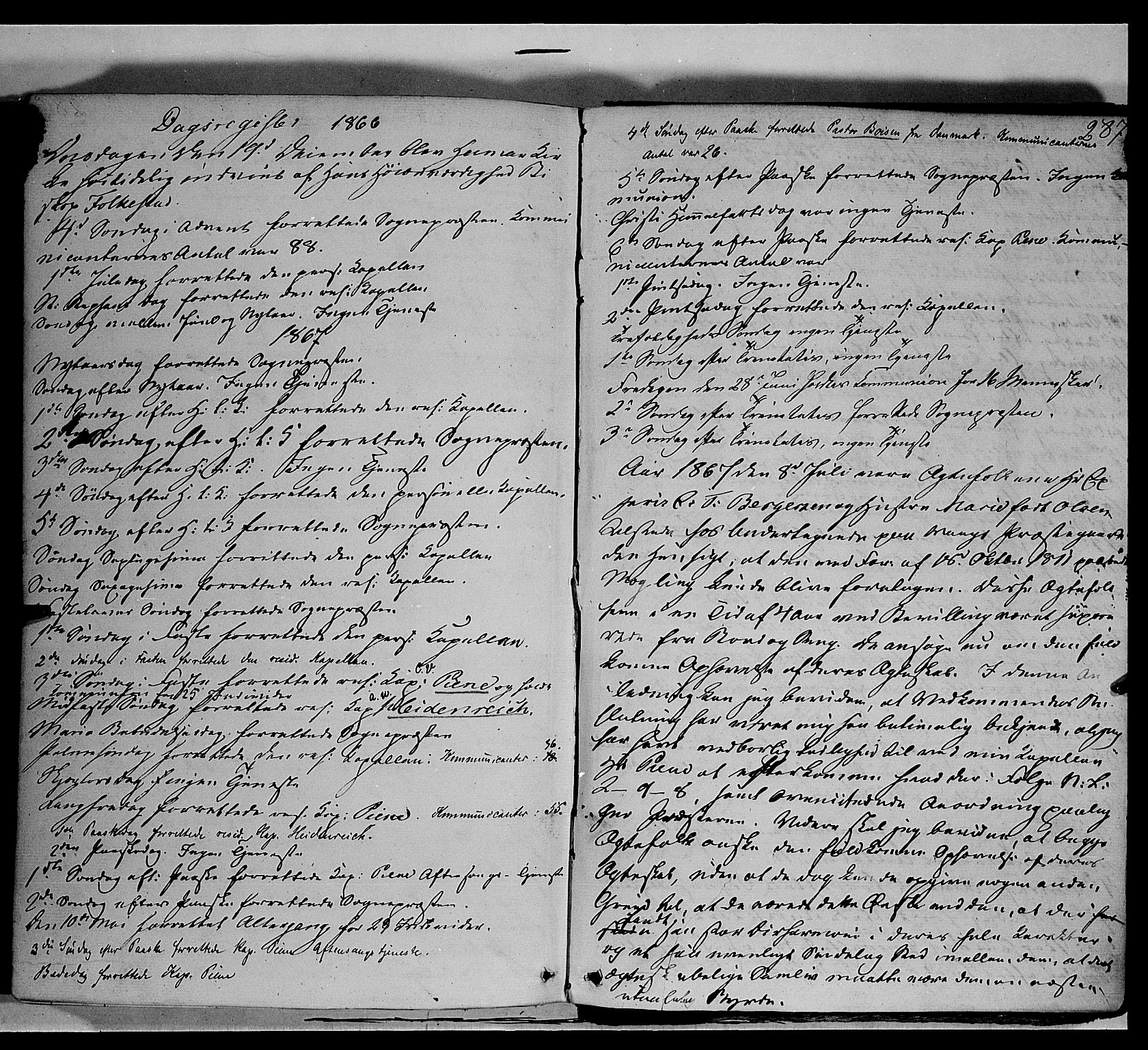 Vang prestekontor, Hedmark, AV/SAH-PREST-008/H/Ha/Haa/L0011: Parish register (official) no. 11, 1852-1877, p. 287