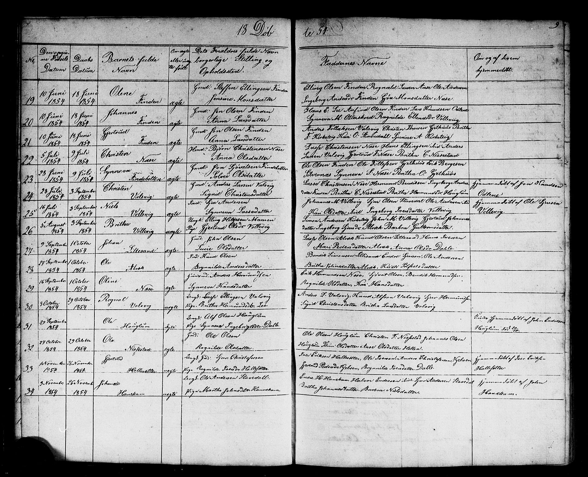 Vik sokneprestembete, SAB/A-81501: Parish register (copy) no. B 1, 1847-1877, p. 9