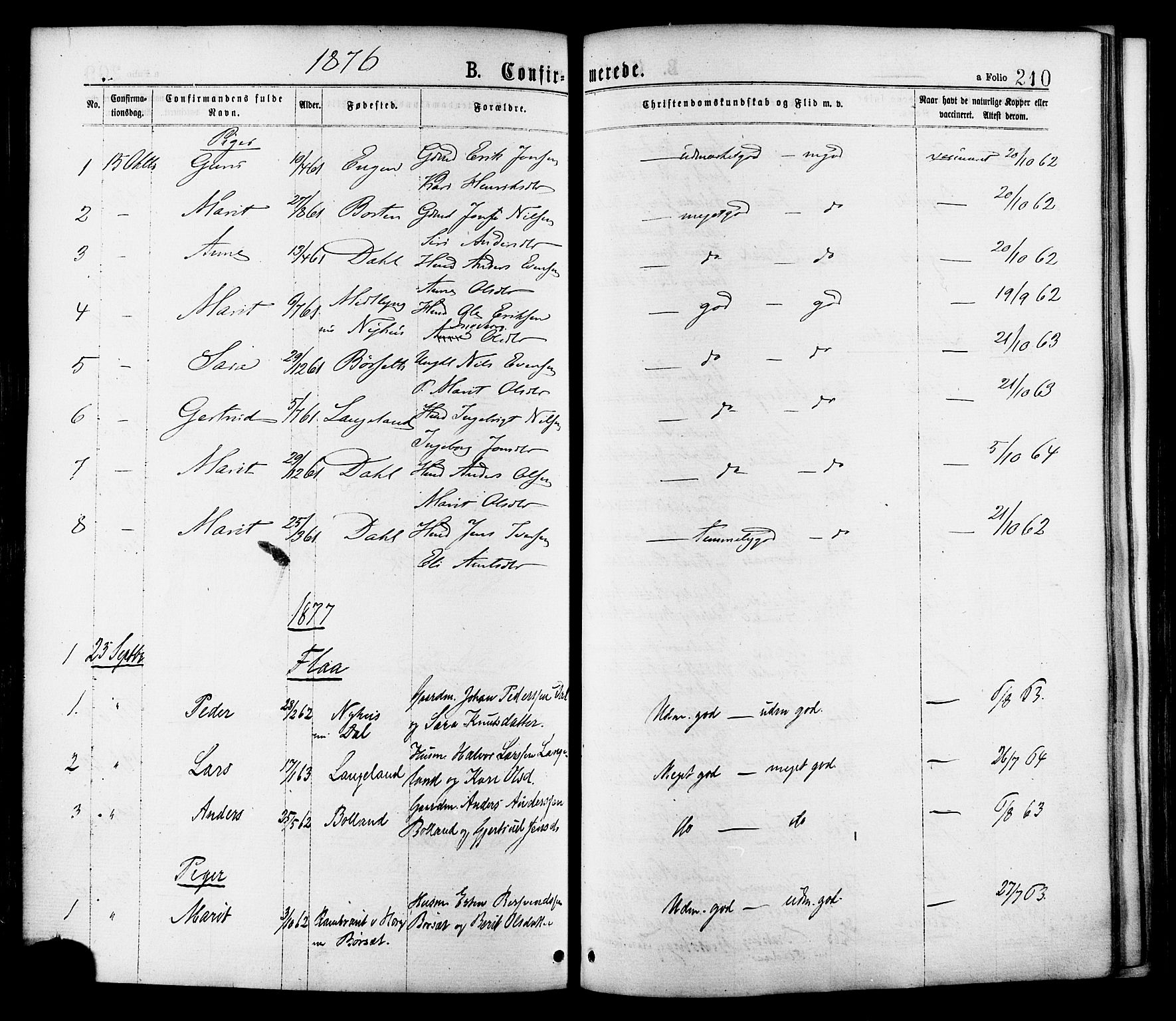 Ministerialprotokoller, klokkerbøker og fødselsregistre - Sør-Trøndelag, SAT/A-1456/691/L1079: Parish register (official) no. 691A11, 1873-1886, p. 210