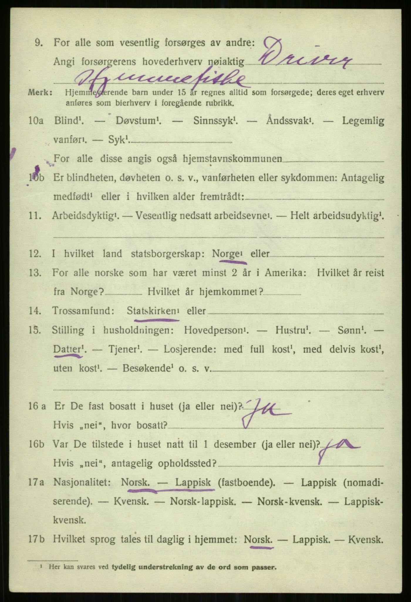SATØ, 1920 census for Karlsøy, 1920, p. 5035