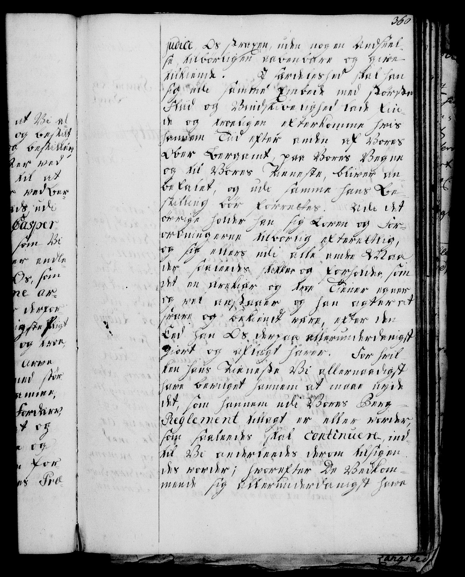 Rentekammeret, Kammerkanselliet, RA/EA-3111/G/Gg/Gge/L0003: Norsk bestallingsprotokoll med register (merket RK 53.27), 1745-1761, p. 360