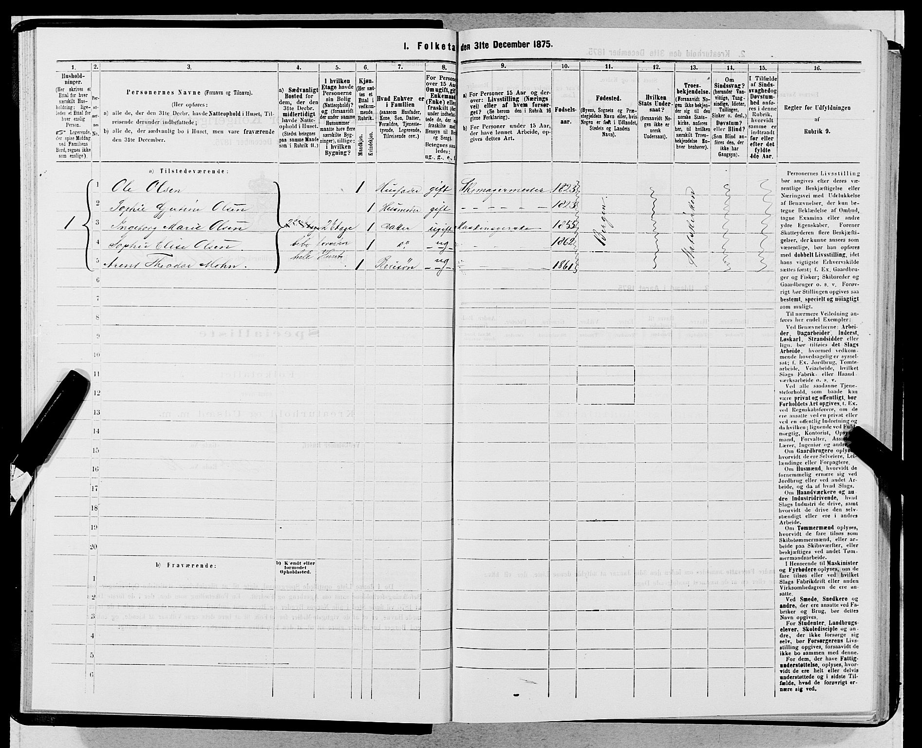 SAB, 1875 census for 1301 Bergen, 1875, p. 4891