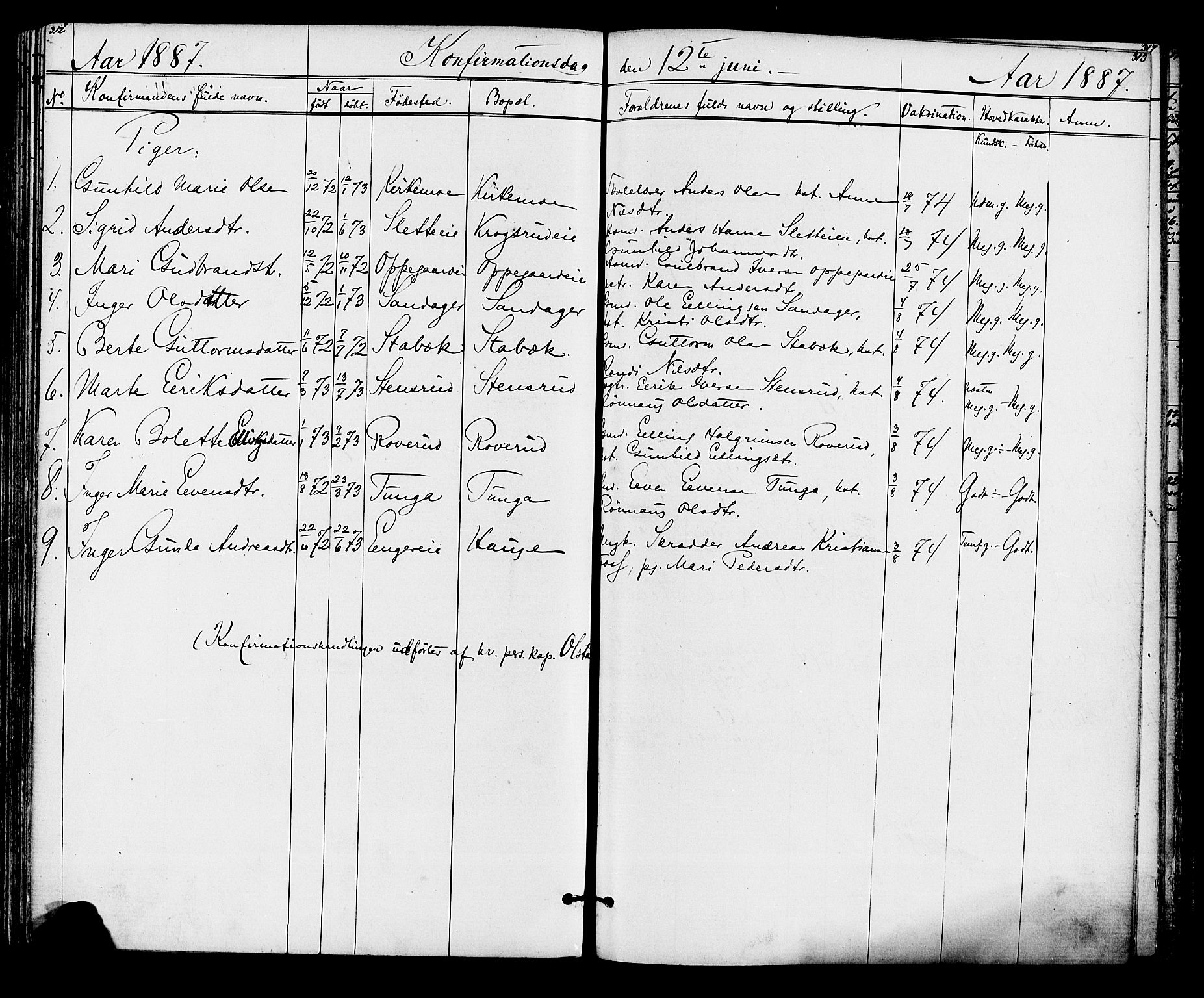 Lunder kirkebøker, AV/SAKO-A-629/G/Ga/L0003a: Parish register (copy) no. I 3, 1869-1888, p. 312-313