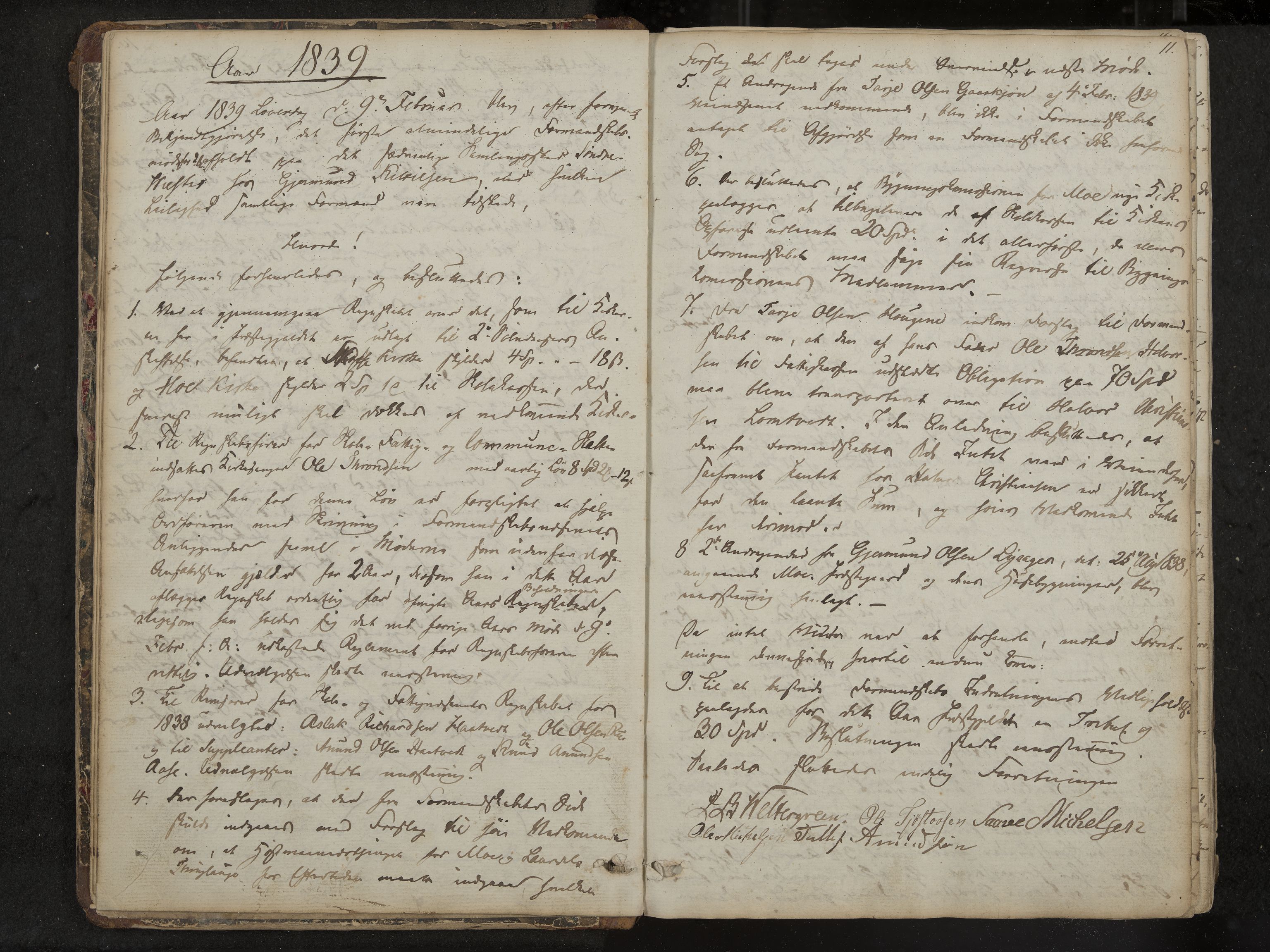 Mo formannskap og sentraladministrasjon, IKAK/0832021/A/L0001: Møtebok Mo og Skafså, 1837-1882, p. 11