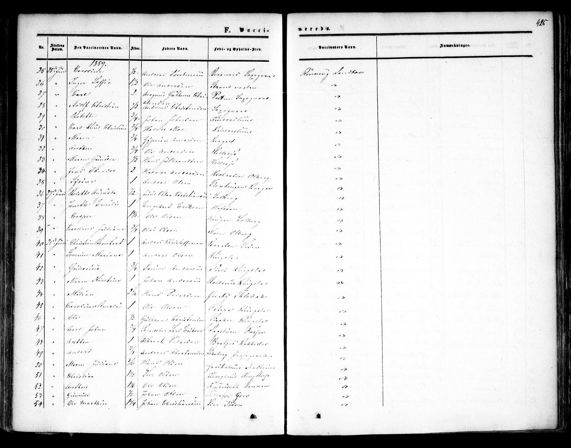 Høland prestekontor Kirkebøker, AV/SAO-A-10346a/F/Fa/L0010: Parish register (official) no. I 10, 1854-1861, p. 425