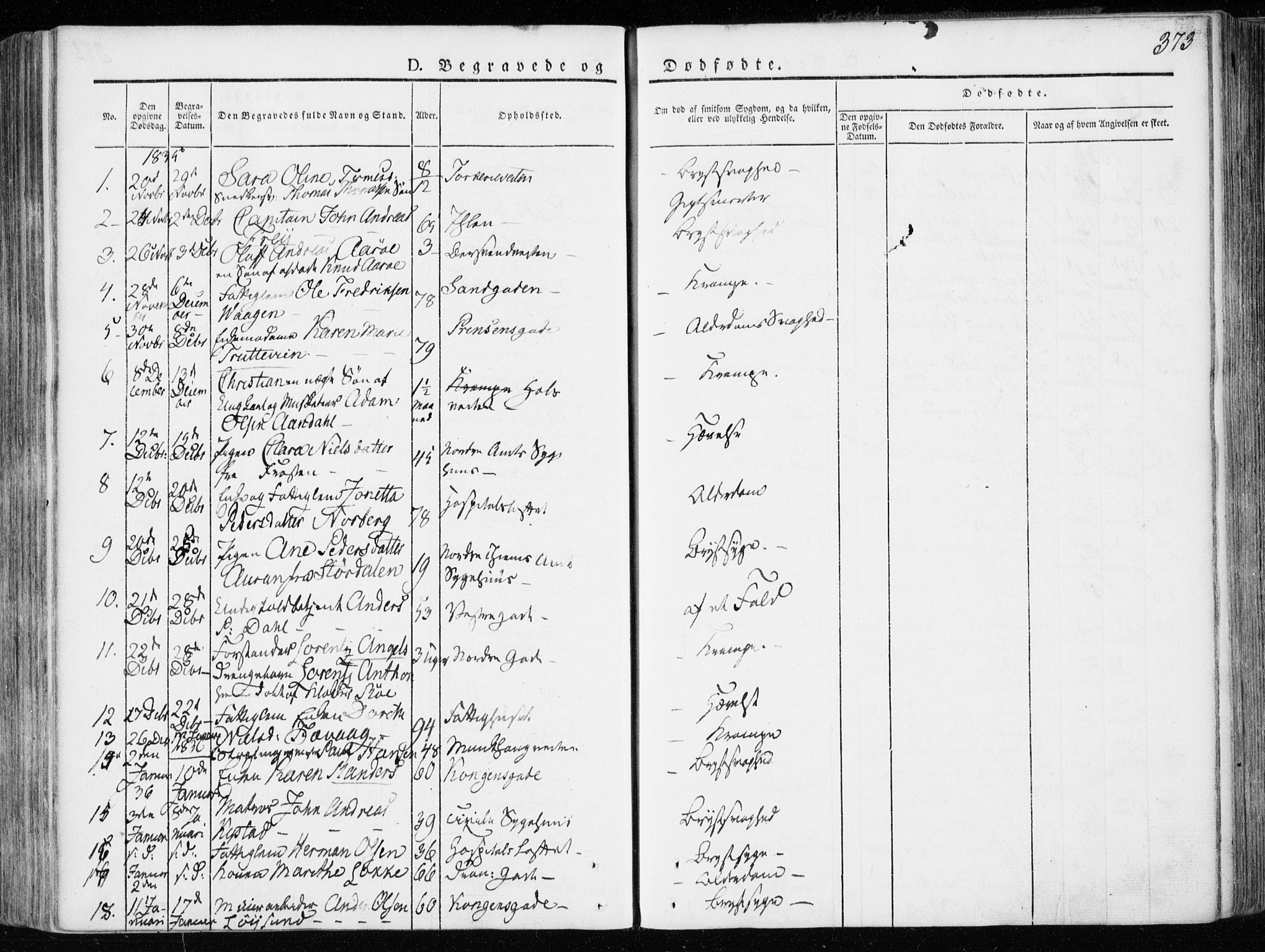 Ministerialprotokoller, klokkerbøker og fødselsregistre - Sør-Trøndelag, SAT/A-1456/601/L0047: Parish register (official) no. 601A15, 1831-1839, p. 373