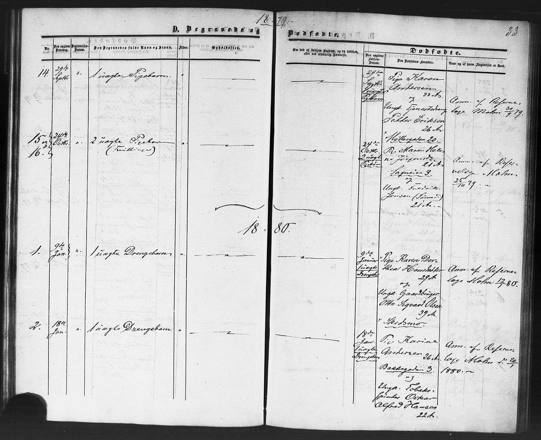 Rikshospitalet prestekontor Kirkebøker, SAO/A-10309b/F/L0005: Parish register (official) no. 5, 1859-1887, p. 33