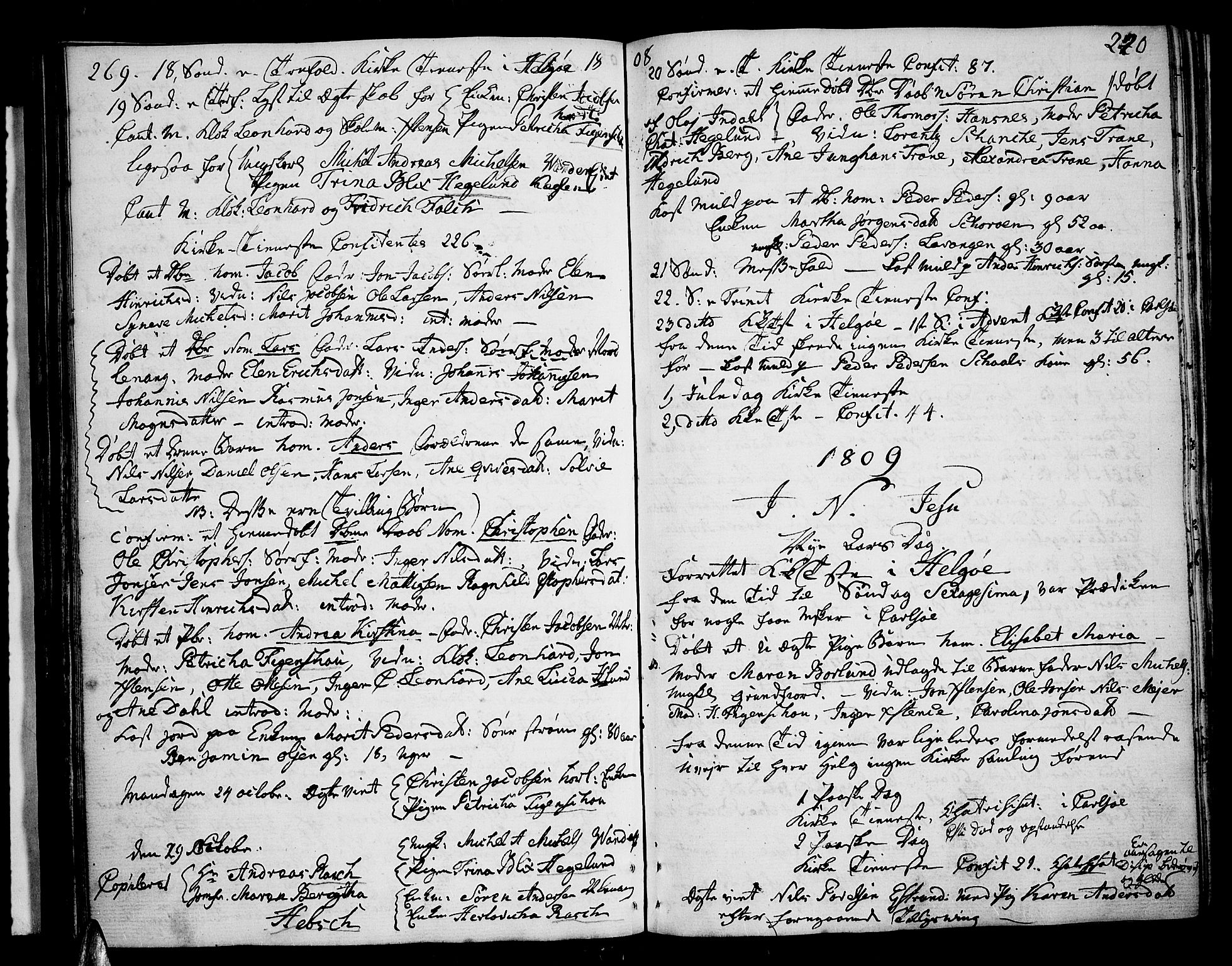 Karlsøy sokneprestembete, AV/SATØ-S-1299/H/Ha/Haa/L0001kirke: Parish register (official) no. 1, 1775-1823, p. 269-270