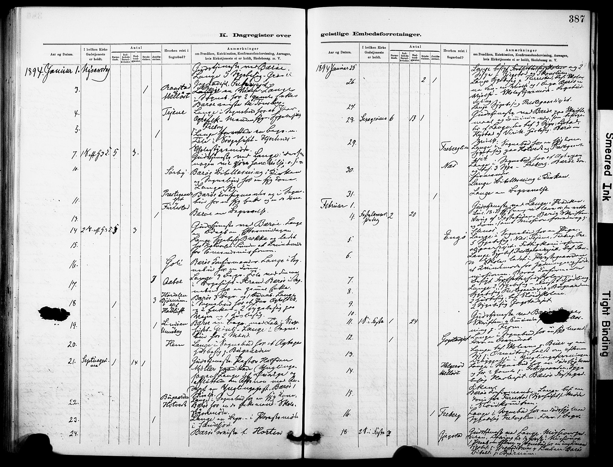 Sandar kirkebøker, SAKO/A-243/F/Fa/L0013: Parish register (official) no. 13, 1883-1895, p. 387