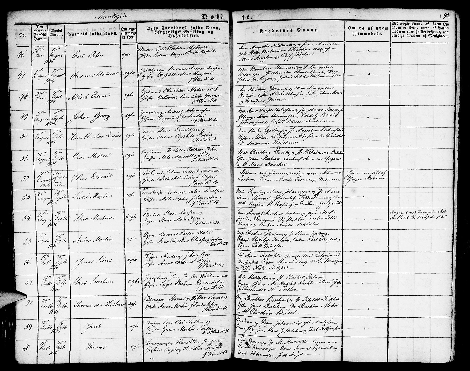 Nykirken Sokneprestembete, SAB/A-77101/H/Haa/L0012: Parish register (official) no. A 12, 1821-1844, p. 93