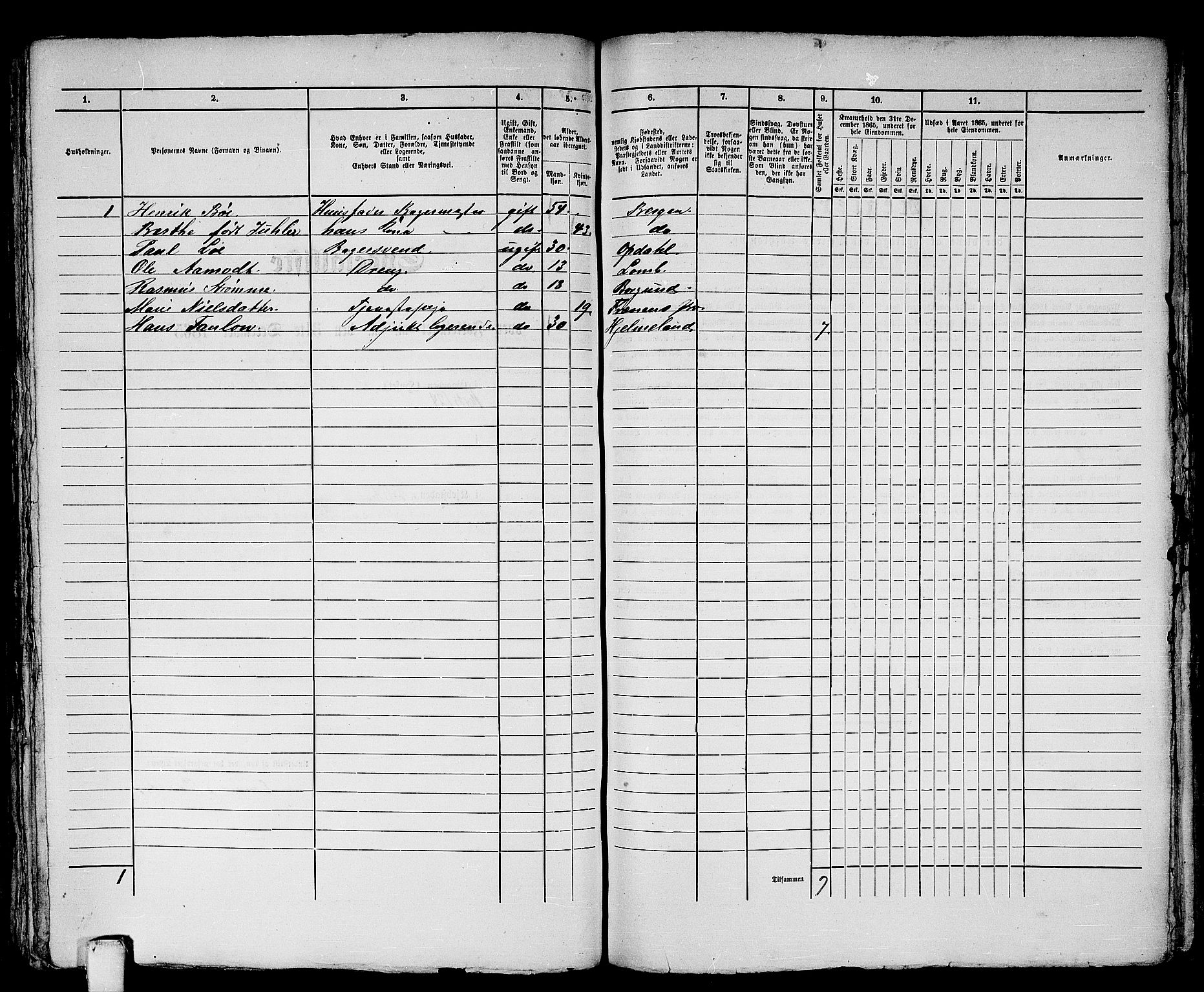 RA, 1865 census for Ålesund, 1865, p. 470