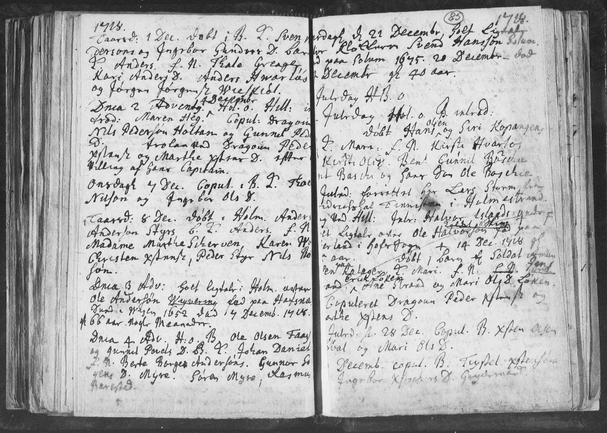 Botne kirkebøker, SAKO/A-340/F/Fa/L0001b: Parish register (official) no. I 1B, 1707-1722, p. 85