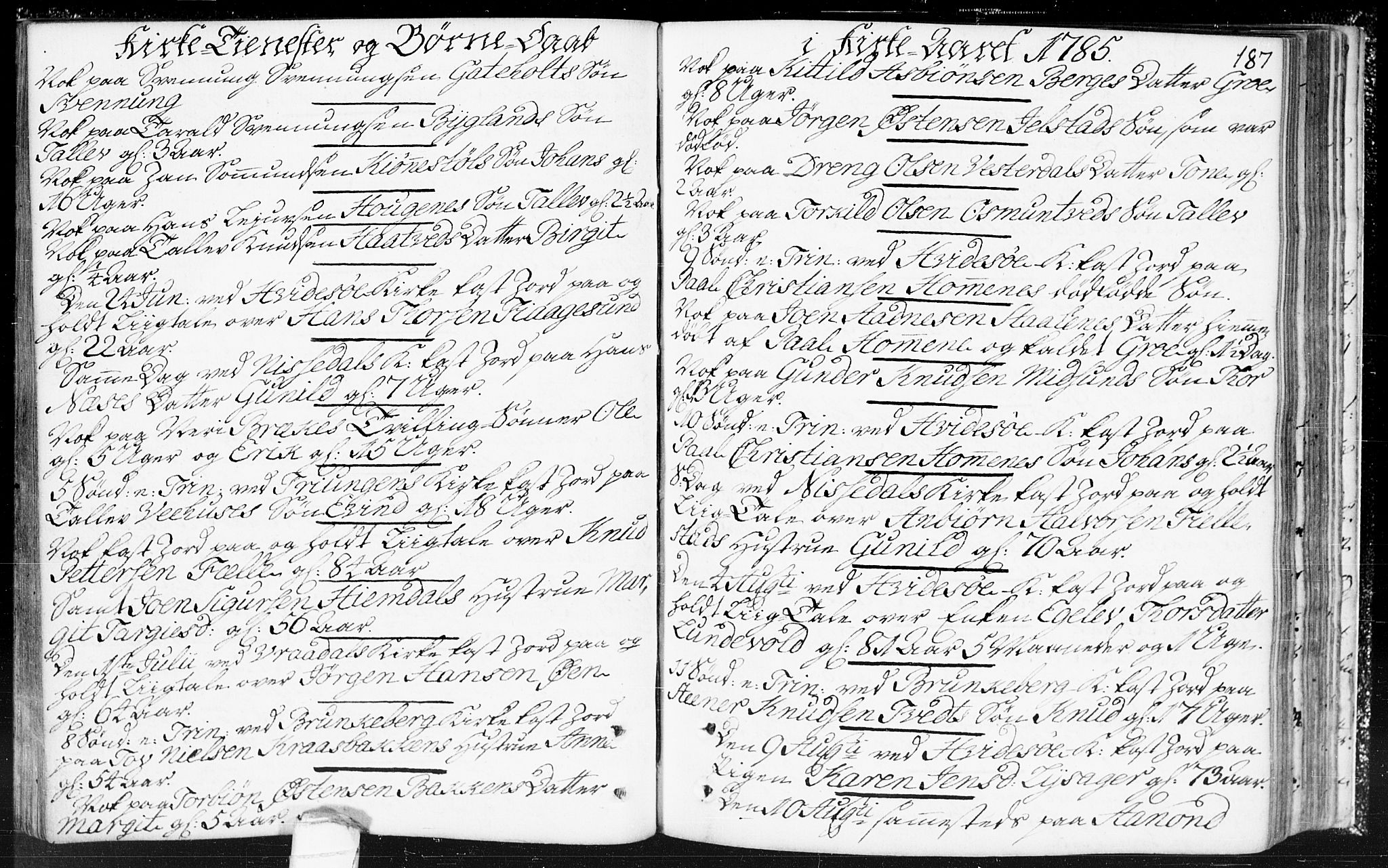 Kviteseid kirkebøker, SAKO/A-276/F/Fa/L0002: Parish register (official) no. I 2, 1773-1786, p. 187