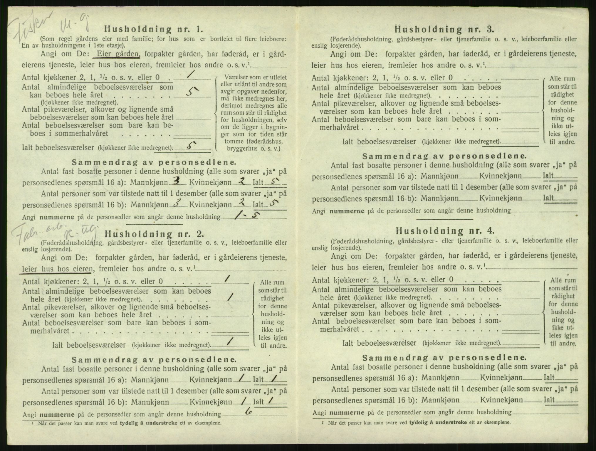 SAT, 1920 census for Borgund, 1920, p. 1799