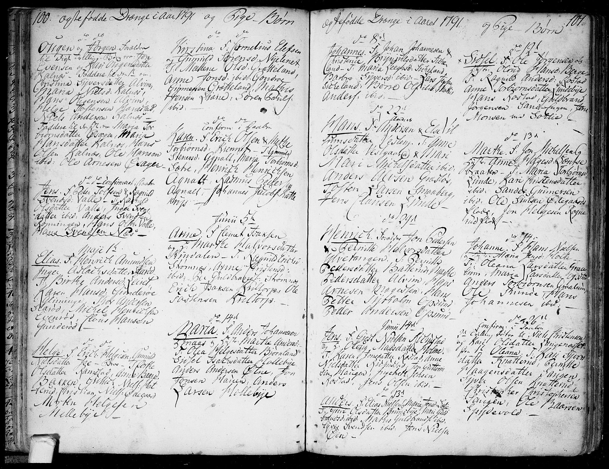 Tune prestekontor Kirkebøker, SAO/A-2007/F/Fa/L0003: Parish register (official) no. 3, 1781-1796, p. 100-101