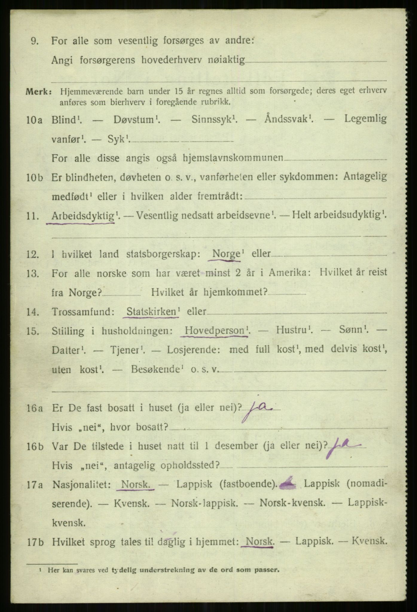 SATØ, 1920 census for Karlsøy, 1920, p. 2153