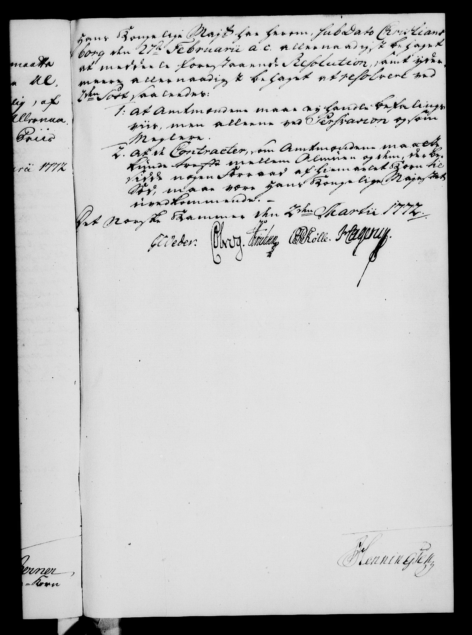 Rentekammeret, Kammerkanselliet, RA/EA-3111/G/Gf/Gfa/L0054: Norsk relasjons- og resolusjonsprotokoll (merket RK 52.54), 1771-1772, p. 263