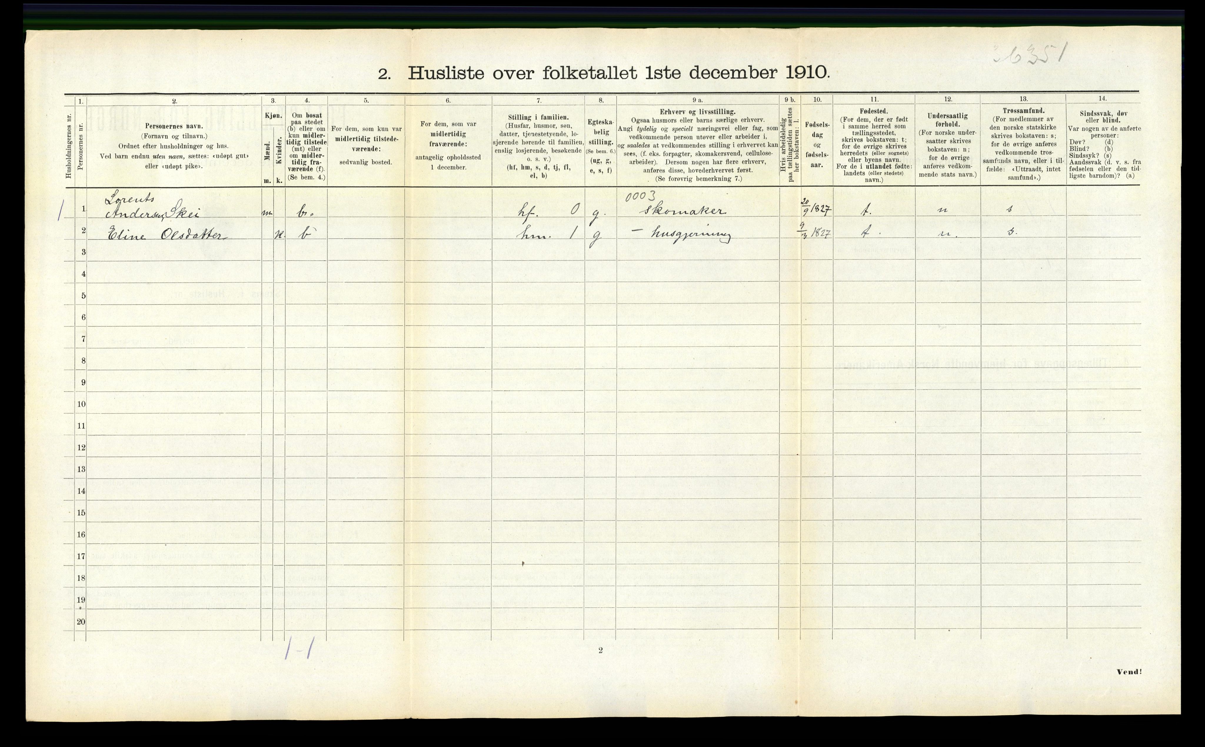 RA, 1910 census for Sparbu, 1910, p. 853