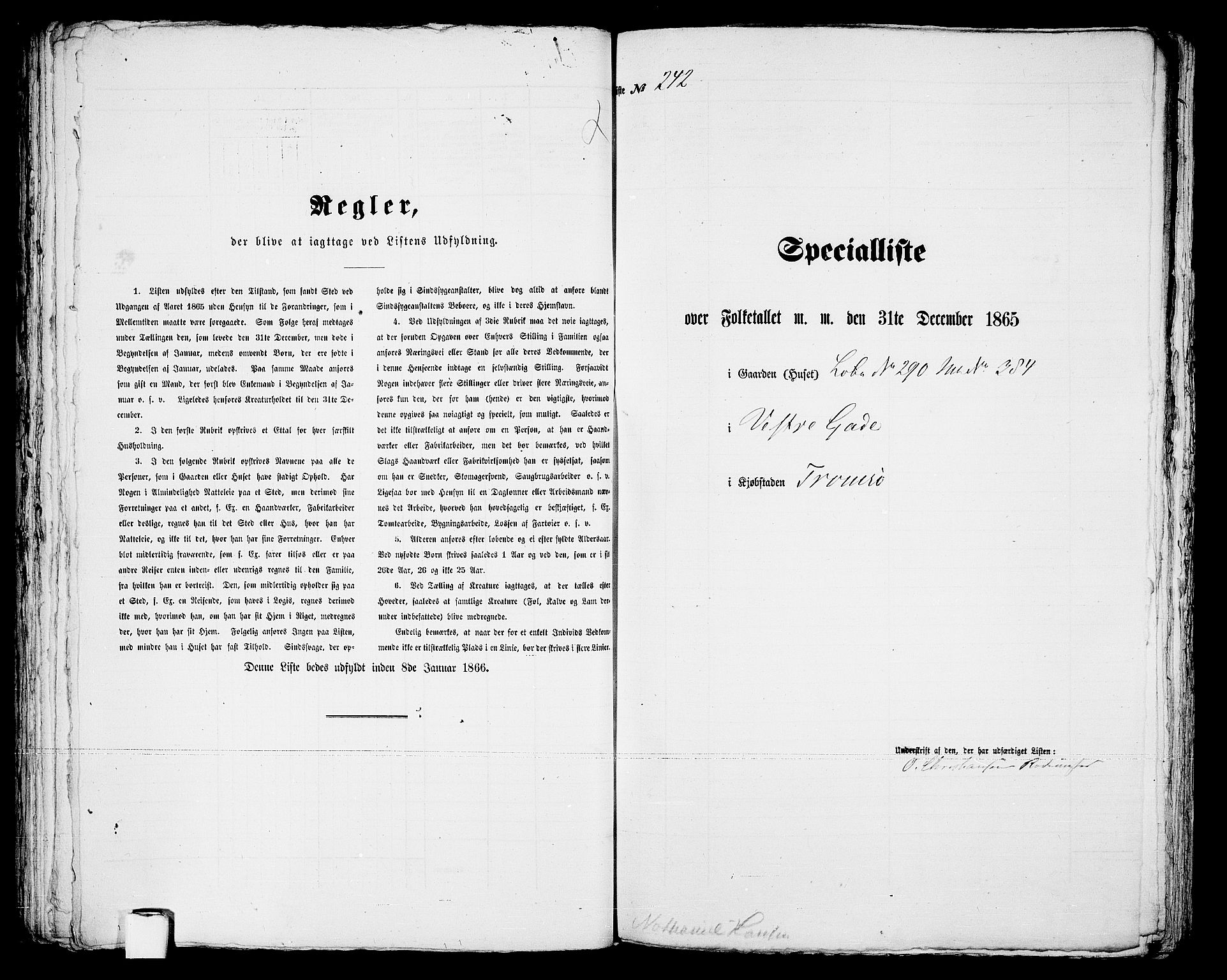 RA, 1865 census for Tromsø, 1865, p. 500