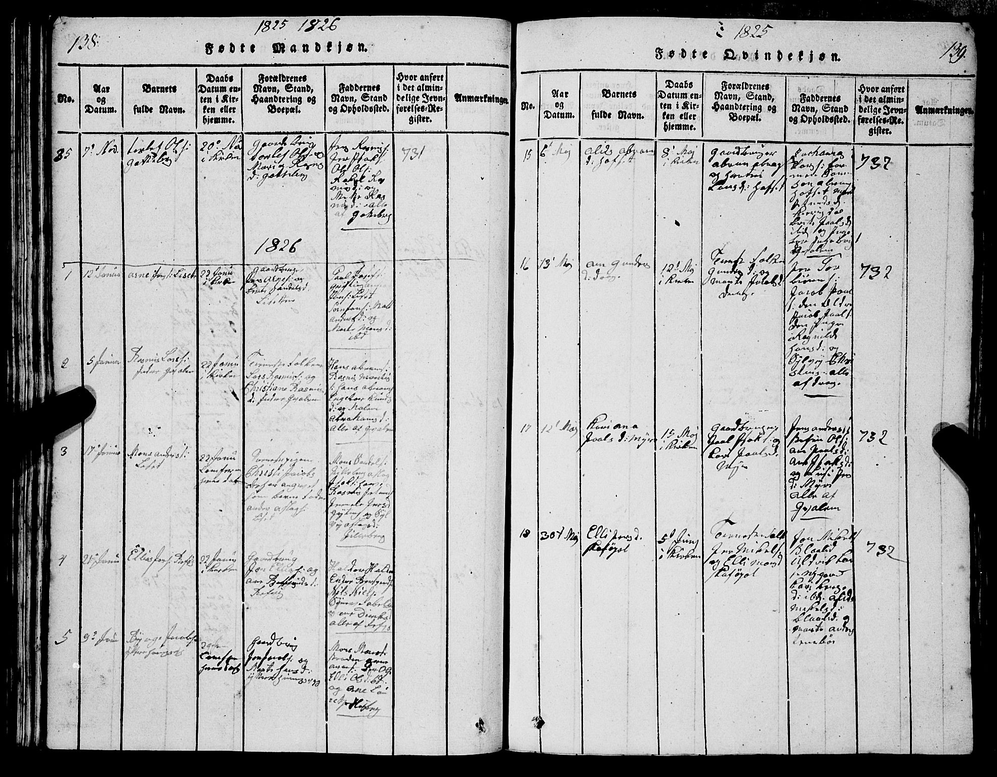 Selje sokneprestembete, AV/SAB-A-99938/H/Ha/Hab/Haba: Parish register (copy) no. A 1, 1816-1828, p. 138-139