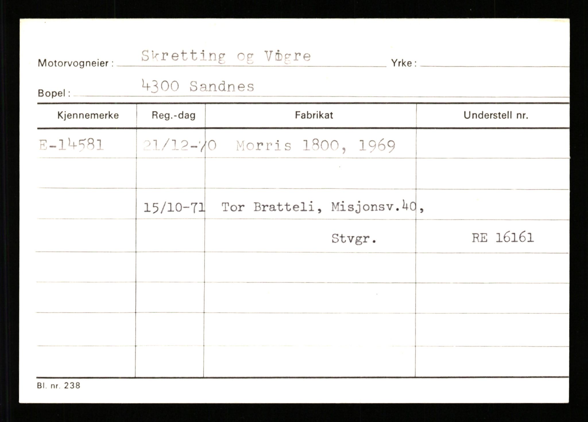 Stavanger trafikkstasjon, SAST/A-101942/0/G/L0003: Registreringsnummer: 10466 - 15496, 1930-1971, p. 2730