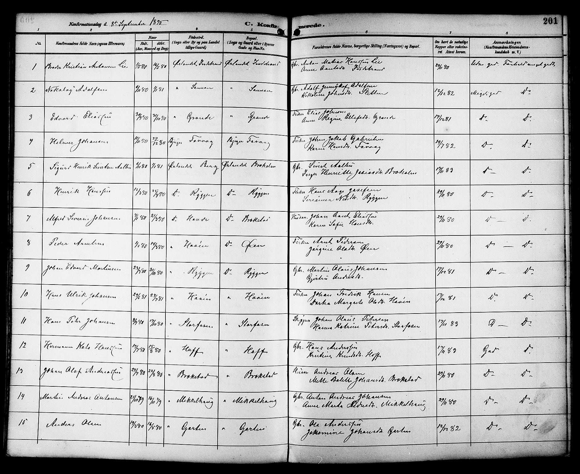 Ministerialprotokoller, klokkerbøker og fødselsregistre - Sør-Trøndelag, SAT/A-1456/659/L0746: Parish register (copy) no. 659C03, 1893-1912, p. 201