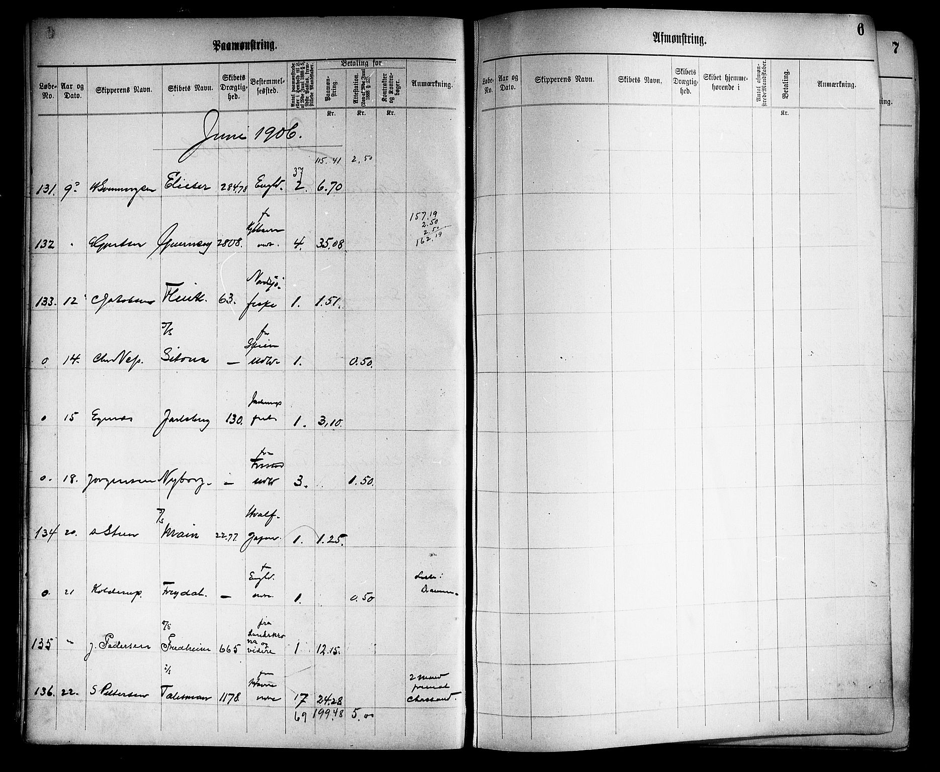Tønsberg innrulleringskontor, AV/SAKO-A-786/H/Ha/L0006: Mønstringsjournal, 1906-1914, p. 8