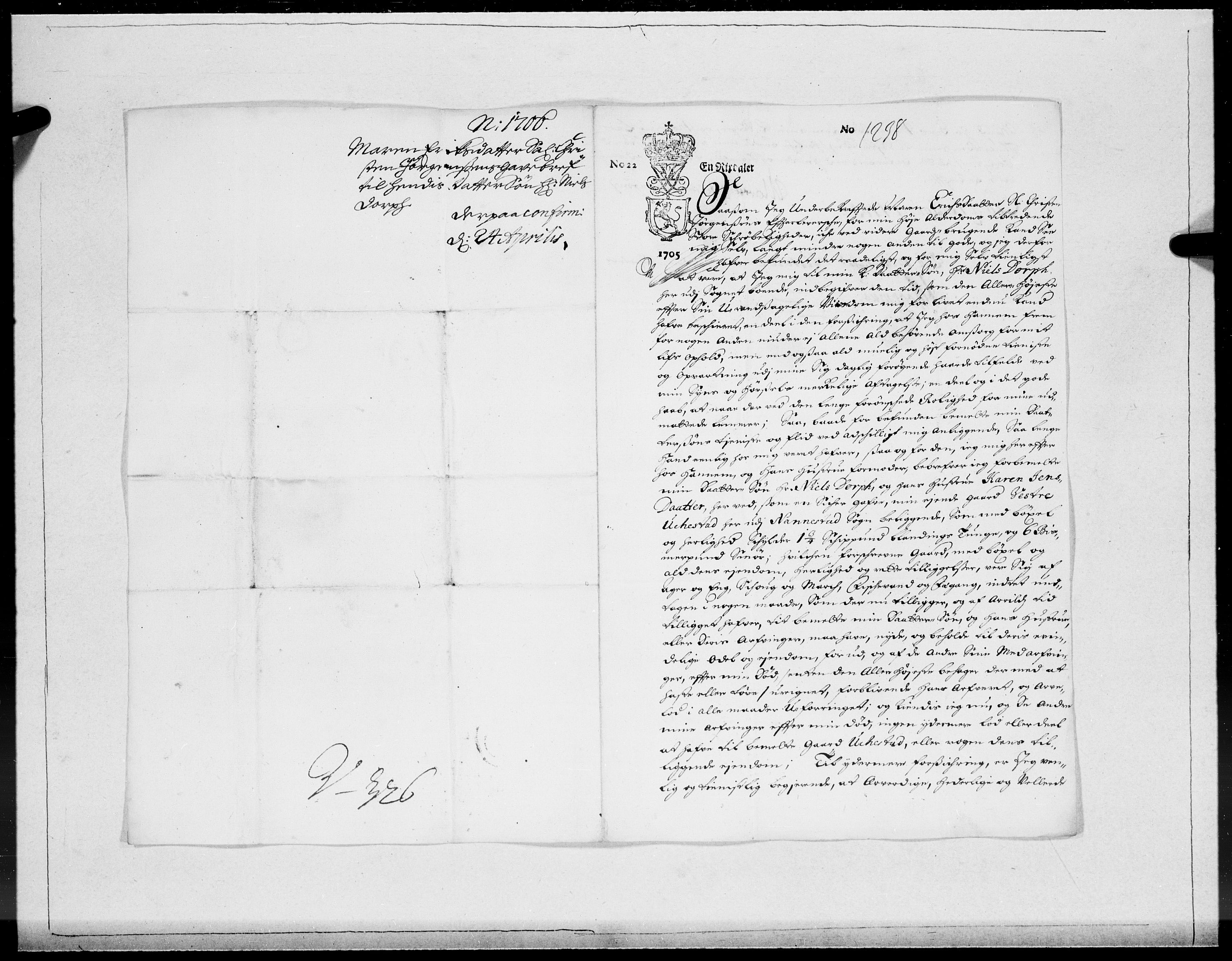 Danske Kanselli 1572-1799, RA/EA-3023/F/Fc/Fcc/Fcca/L0060: Norske innlegg 1572-1799, Mgl. nov.-des., 1706, p. 233