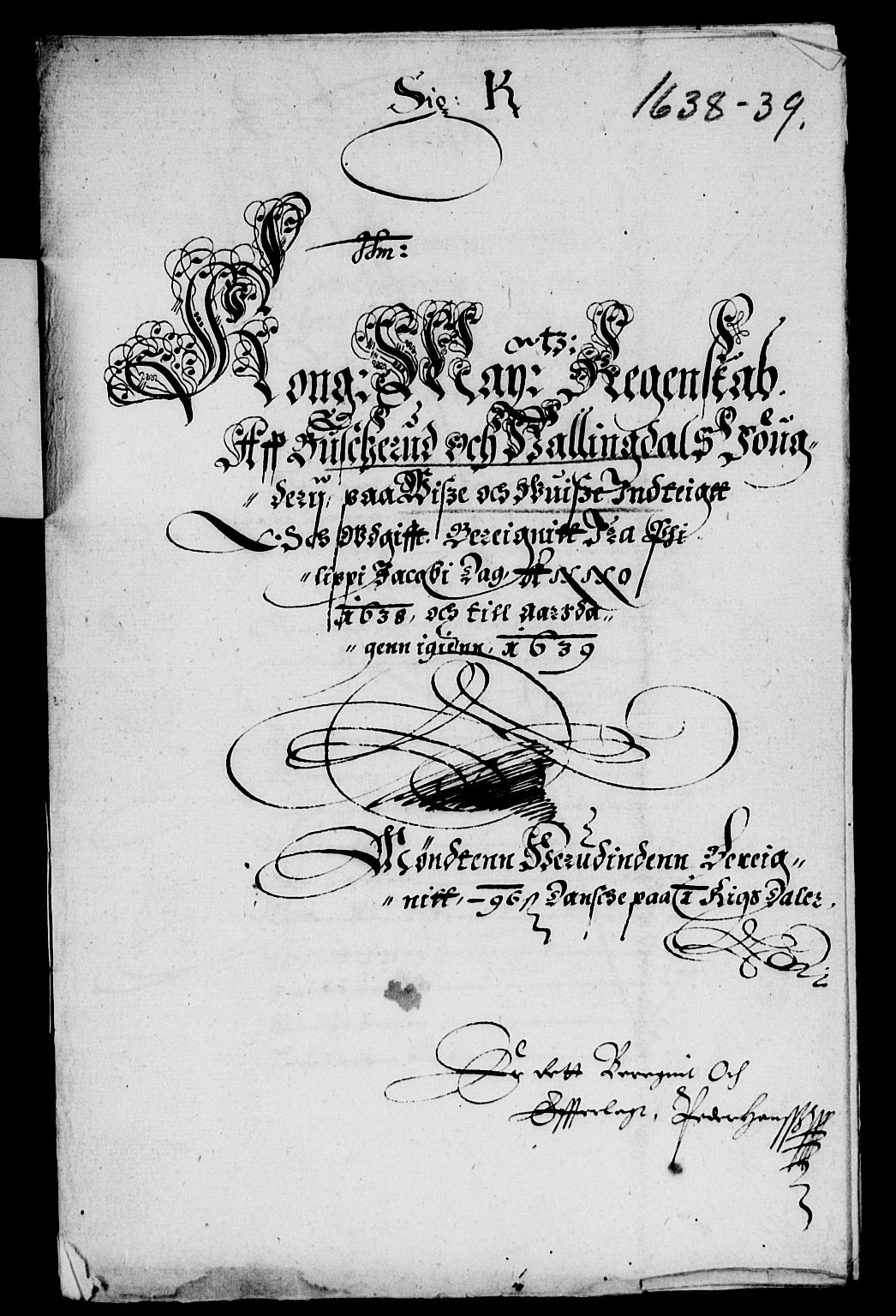 Rentekammeret inntil 1814, Reviderte regnskaper, Lensregnskaper, AV/RA-EA-5023/R/Rb/Rba/L0139: Akershus len, 1638-1639