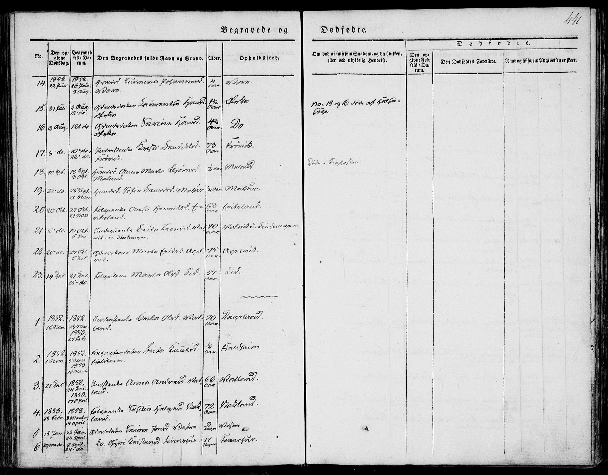 Skjold sokneprestkontor, AV/SAST-A-101847/H/Ha/Haa/L0006: Parish register (official) no. A 6.2, 1835-1858, p. 441