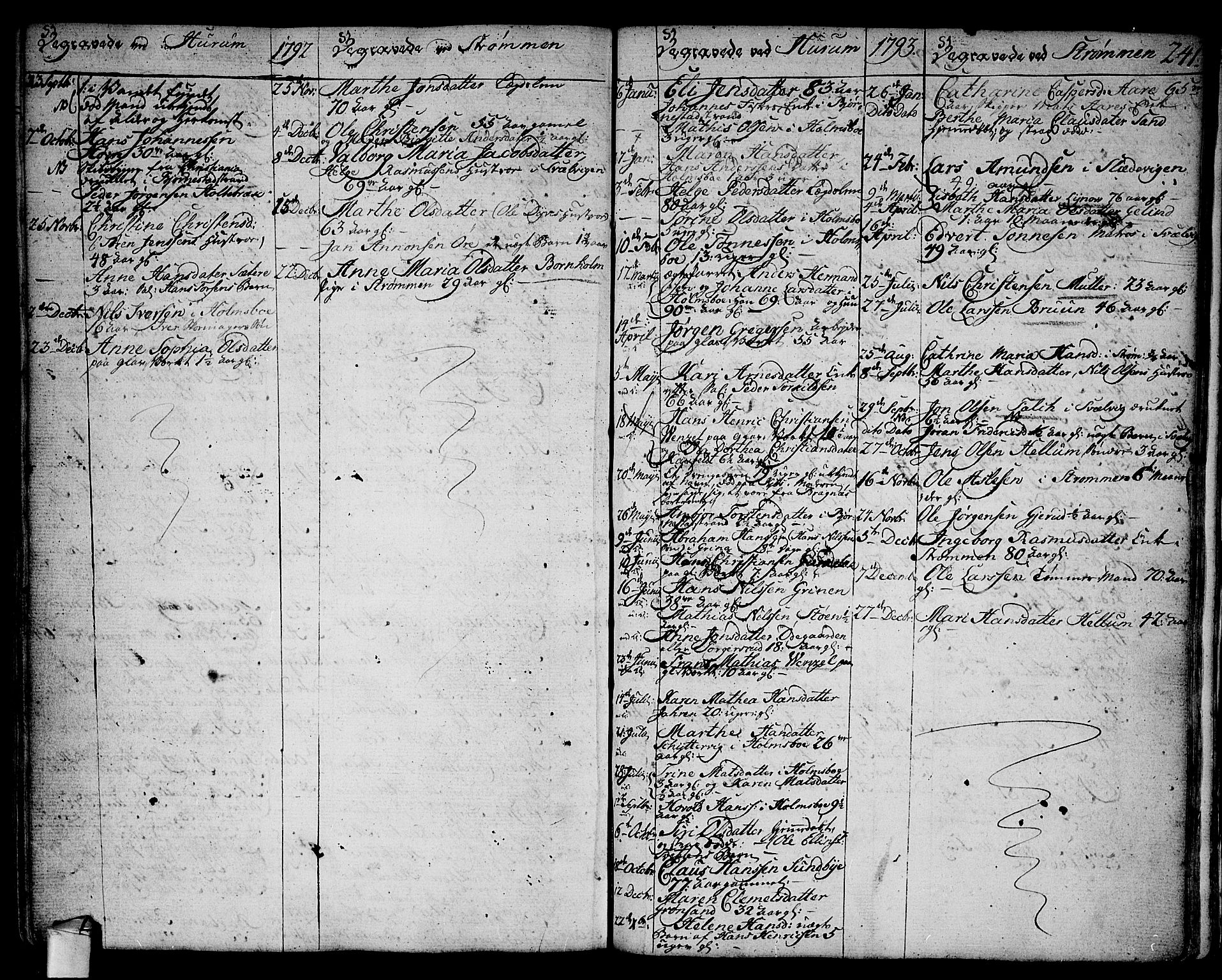 Hurum kirkebøker, SAKO/A-229/F/Fa/L0007: Parish register (official) no. 7, 1771-1810, p. 241