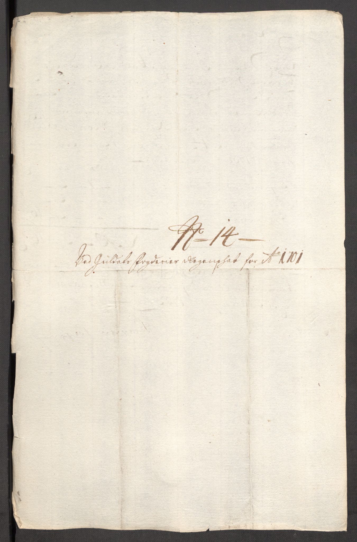 Rentekammeret inntil 1814, Reviderte regnskaper, Fogderegnskap, RA/EA-4092/R60/L3951: Fogderegnskap Orkdal og Gauldal, 1701, p. 284