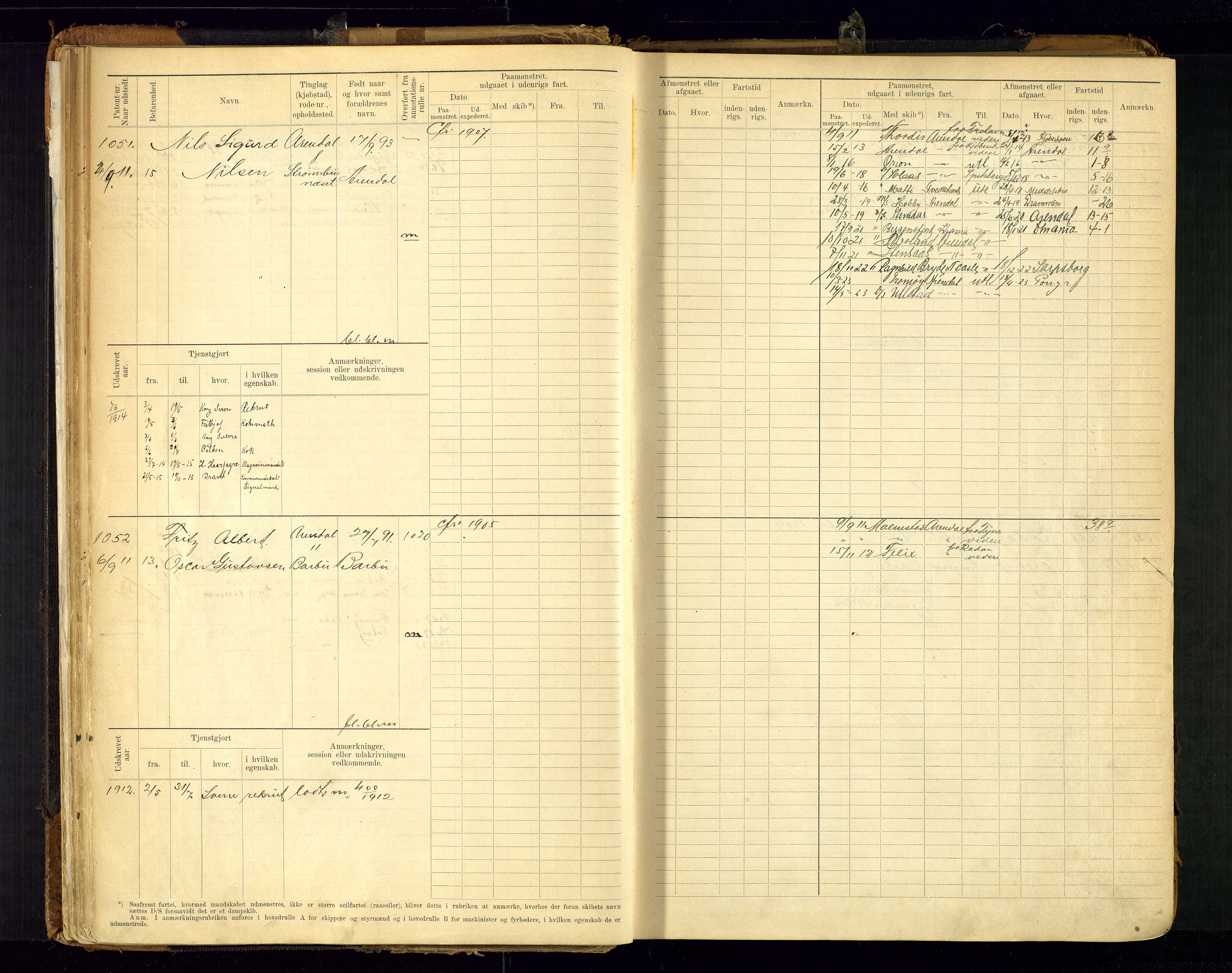 Arendal mønstringskrets, AV/SAK-2031-0012/F/Fb/L0021: Hovedrulle A nr 969-1465, S-19, 1910-1914, p. 46