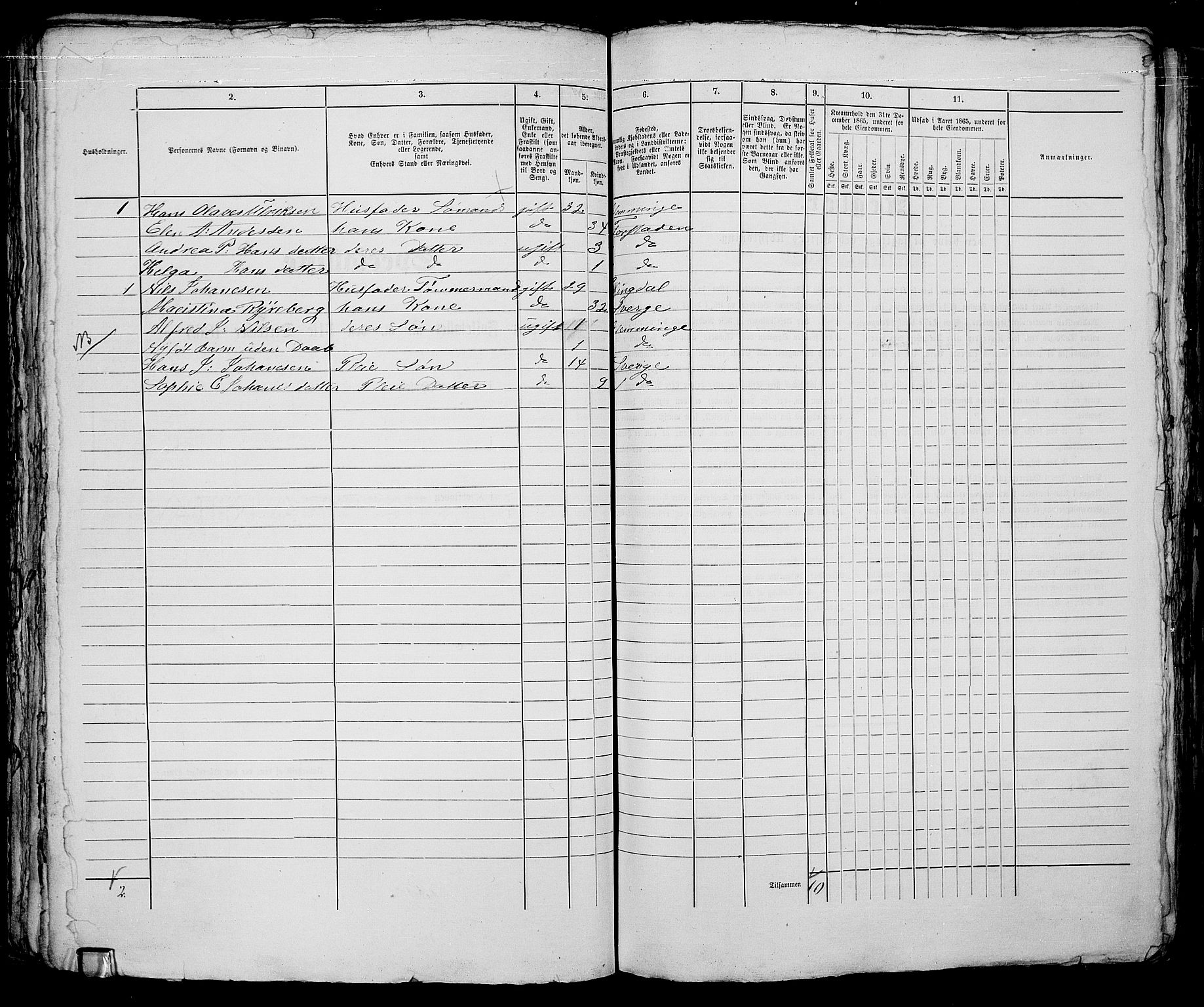 RA, 1865 census for Fredrikstad/Fredrikstad, 1865, p. 541