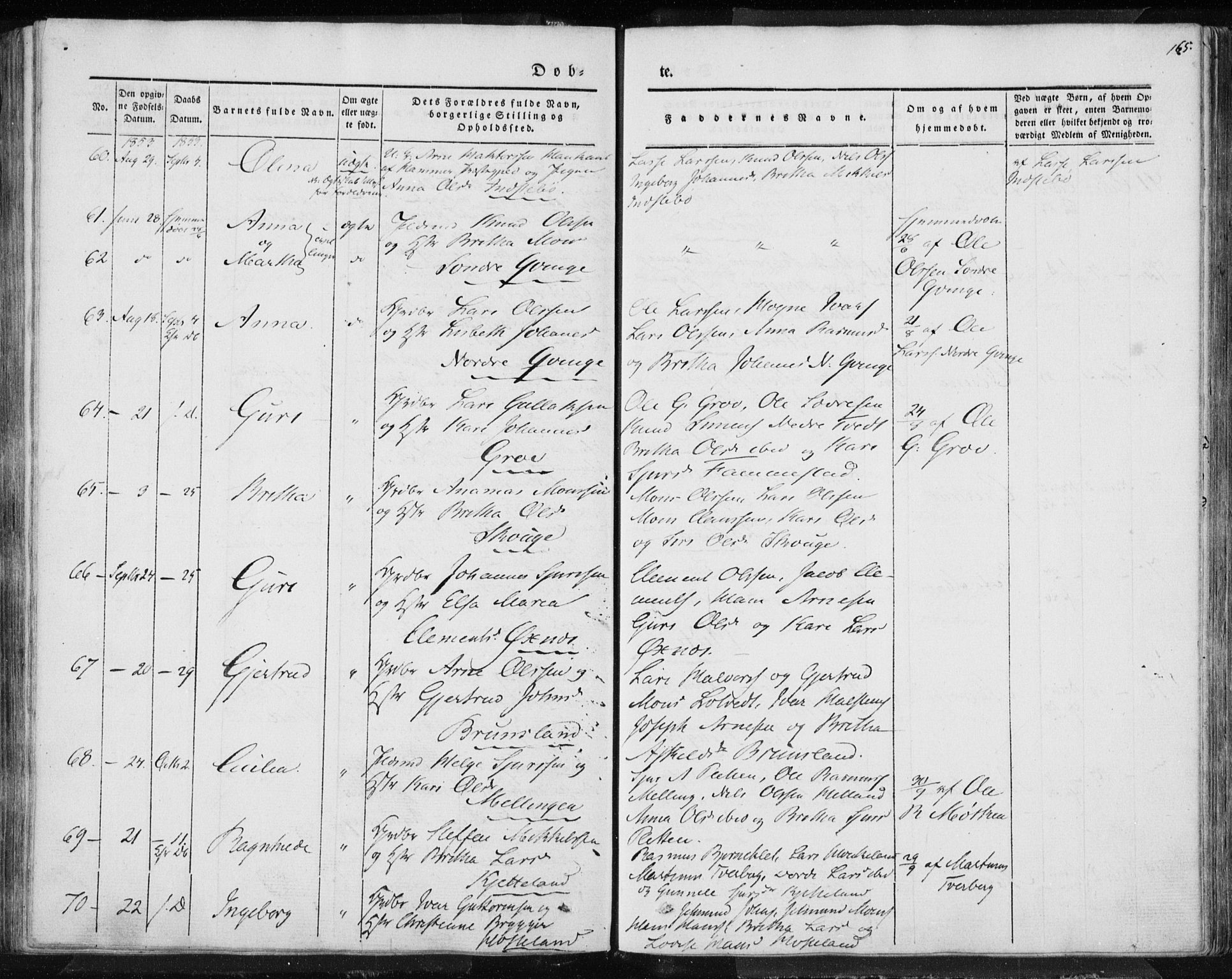 Lindås Sokneprestembete, AV/SAB-A-76701/H/Haa/Haaa/L0010: Parish register (official) no. A 10, 1842-1862, p. 165