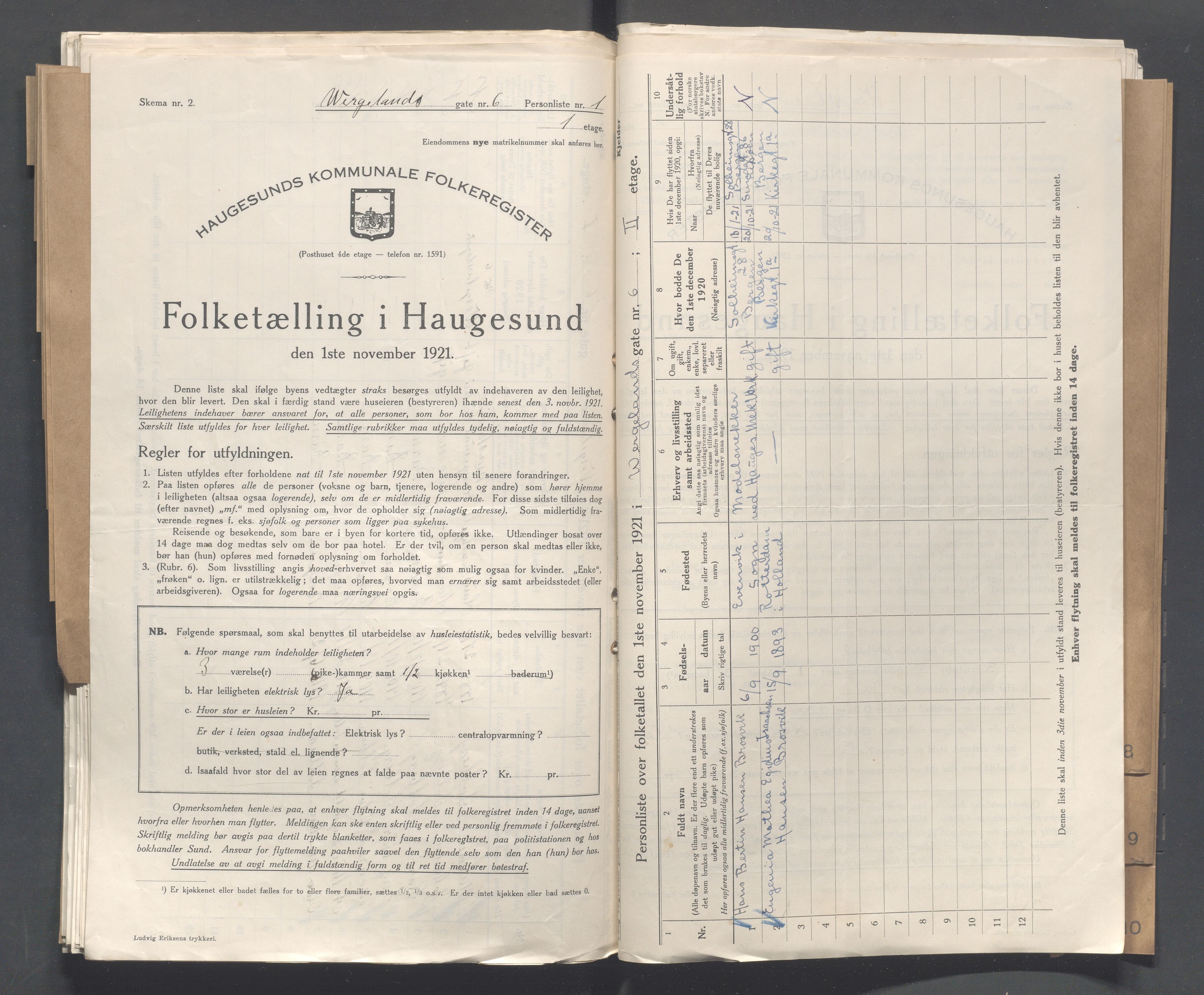 IKAR, Local census 1.11.1921 for Haugesund, 1921, p. 5502