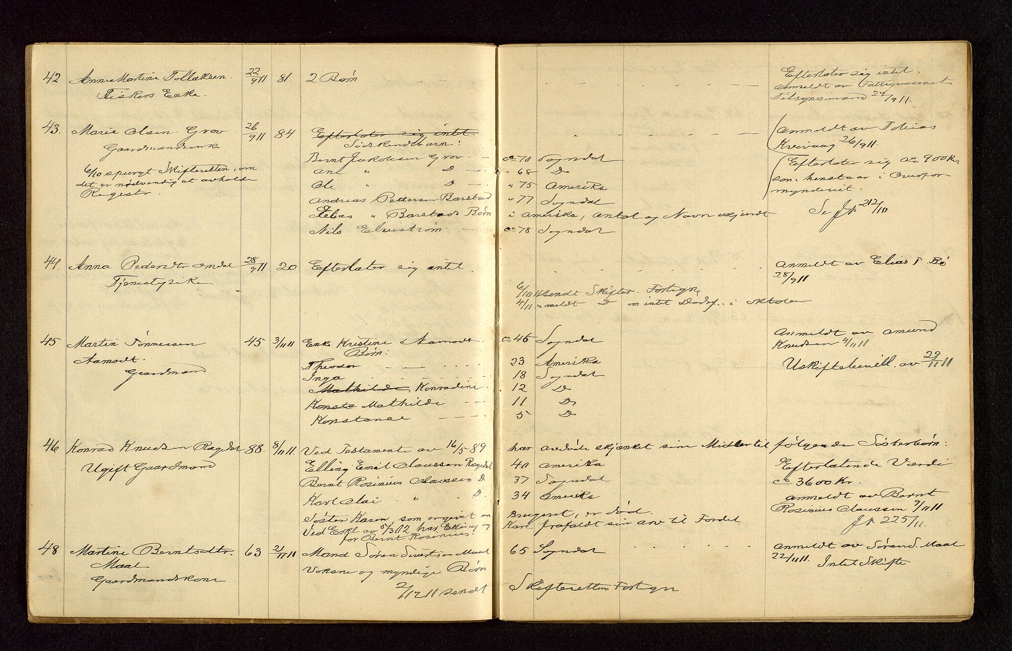 Sokndal lensmannskontor, AV/SAST-A-100417/Gga/L0001: Dødslister, 1889-1923