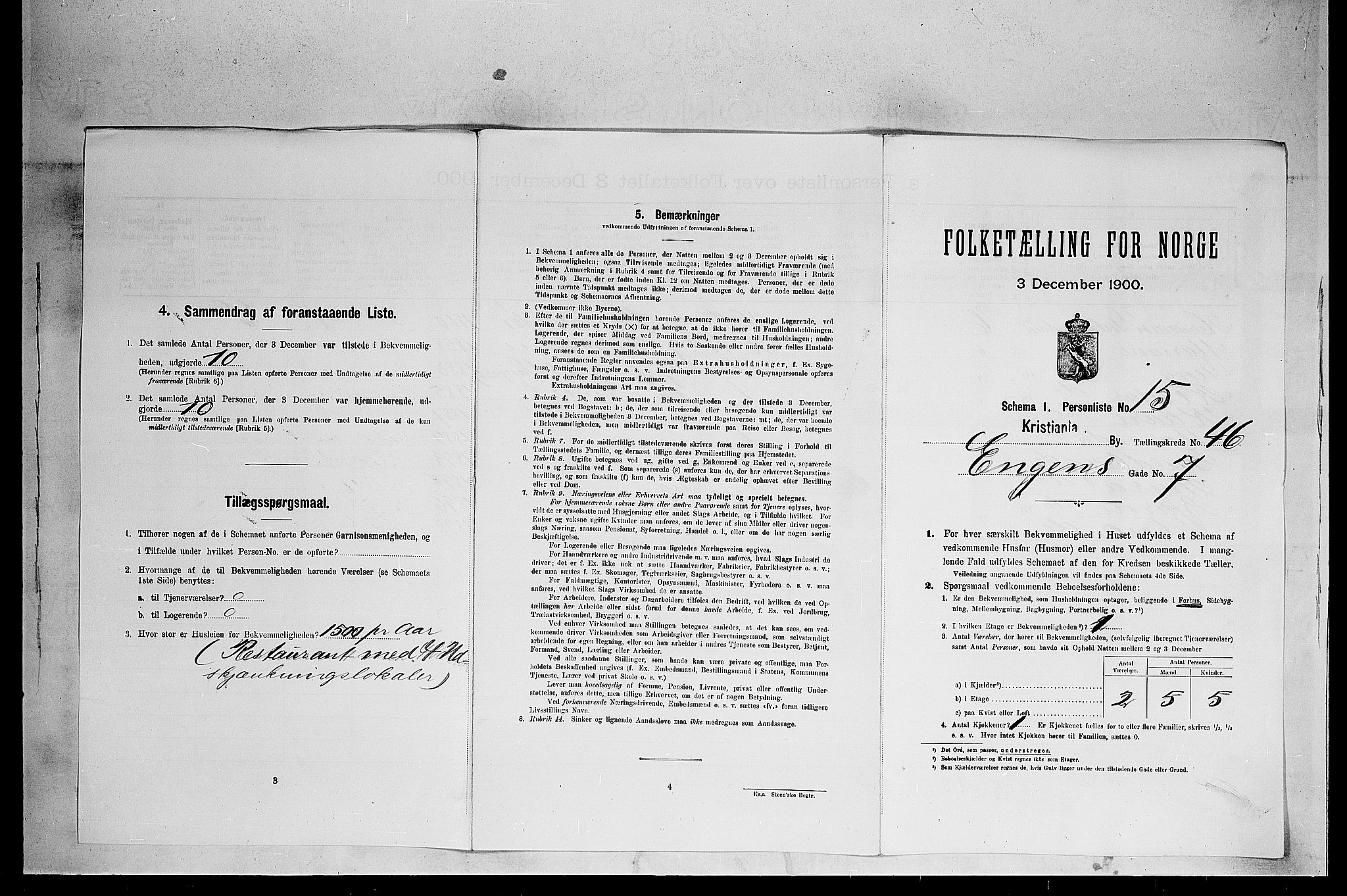 SAO, 1900 census for Kristiania, 1900, p. 20189