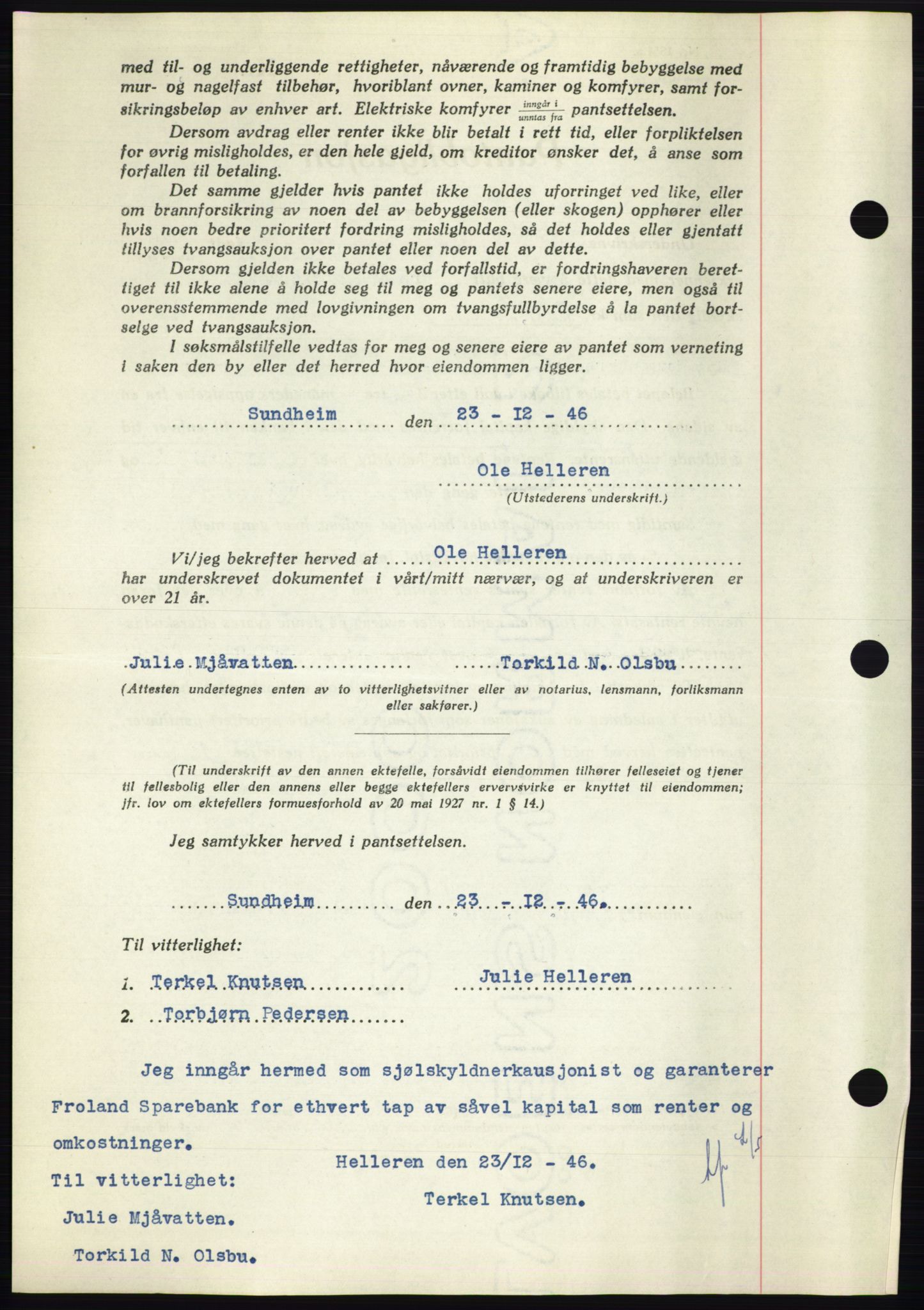 Nedenes sorenskriveri, AV/SAK-1221-0006/G/Gb/Gbb/L0004: Mortgage book no. B4, 1947-1947, Diary no: : 12/1947