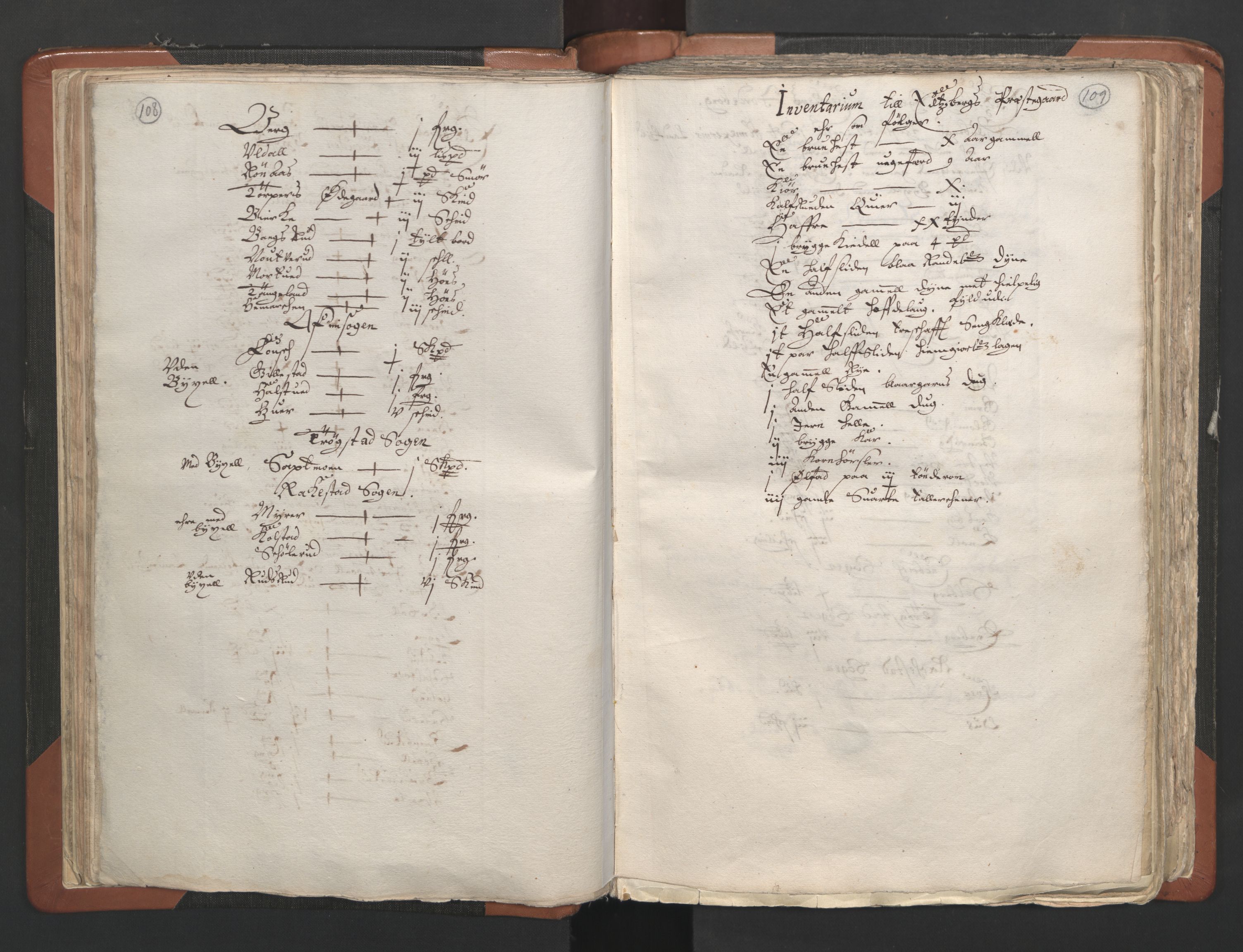 RA, Vicar's Census 1664-1666, no. 2: Øvre Borgesyssel deanery, 1664-1666, p. 108-109