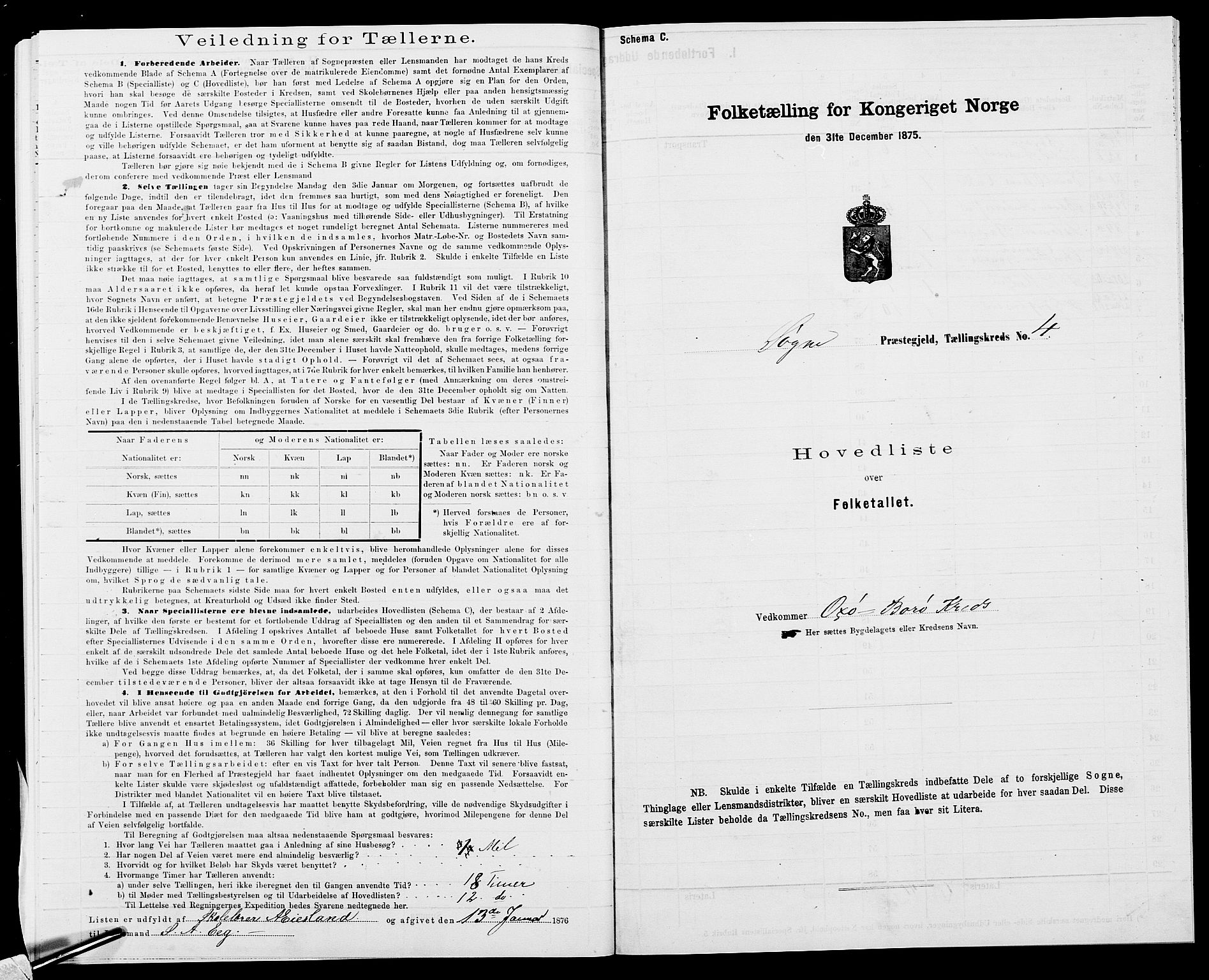 SAK, 1875 census for 1018P Søgne, 1875, p. 40