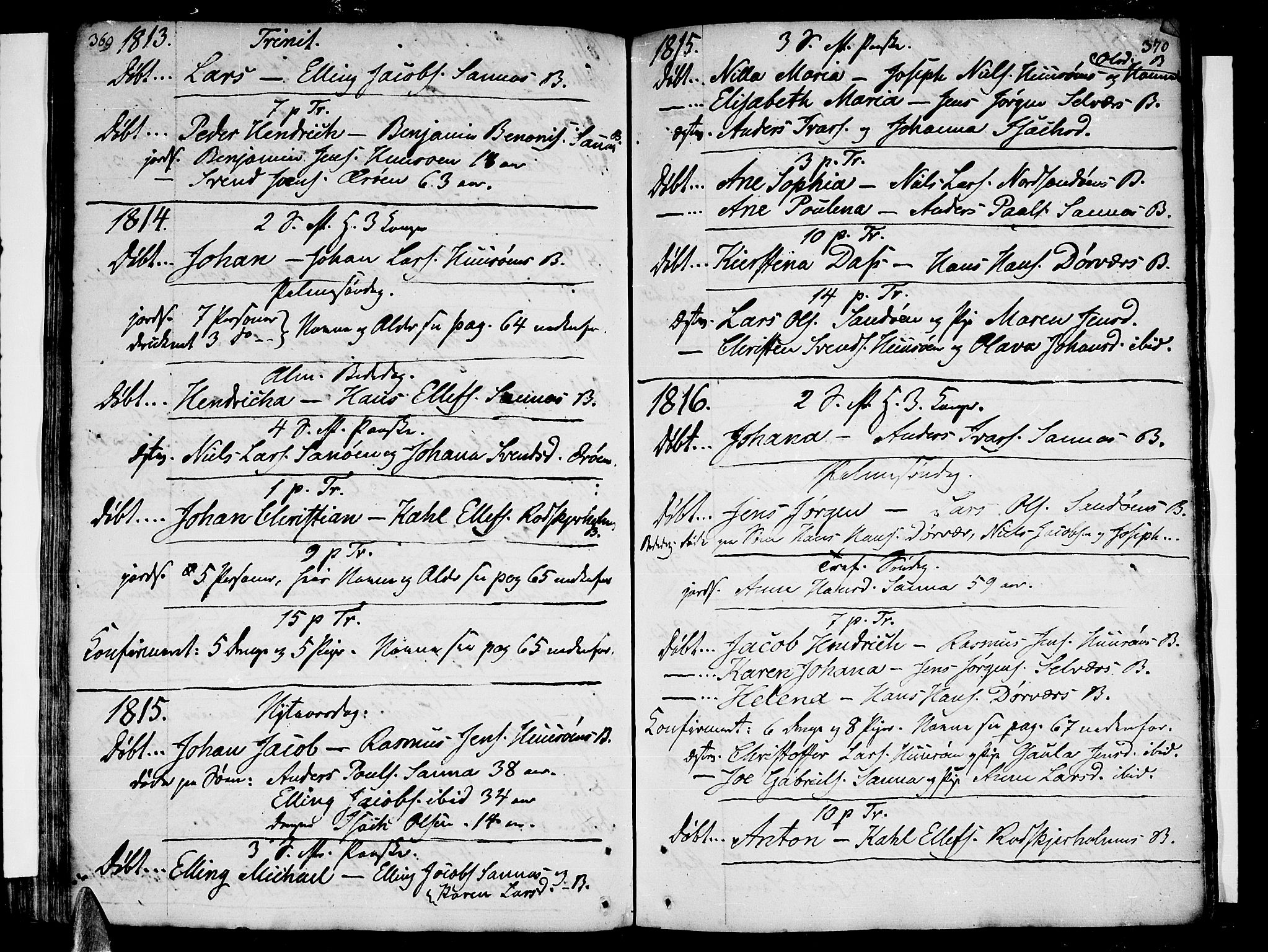 Ministerialprotokoller, klokkerbøker og fødselsregistre - Nordland, SAT/A-1459/839/L0563: Parish register (official) no. 839A01 /1, 1767-1824, p. 369-370