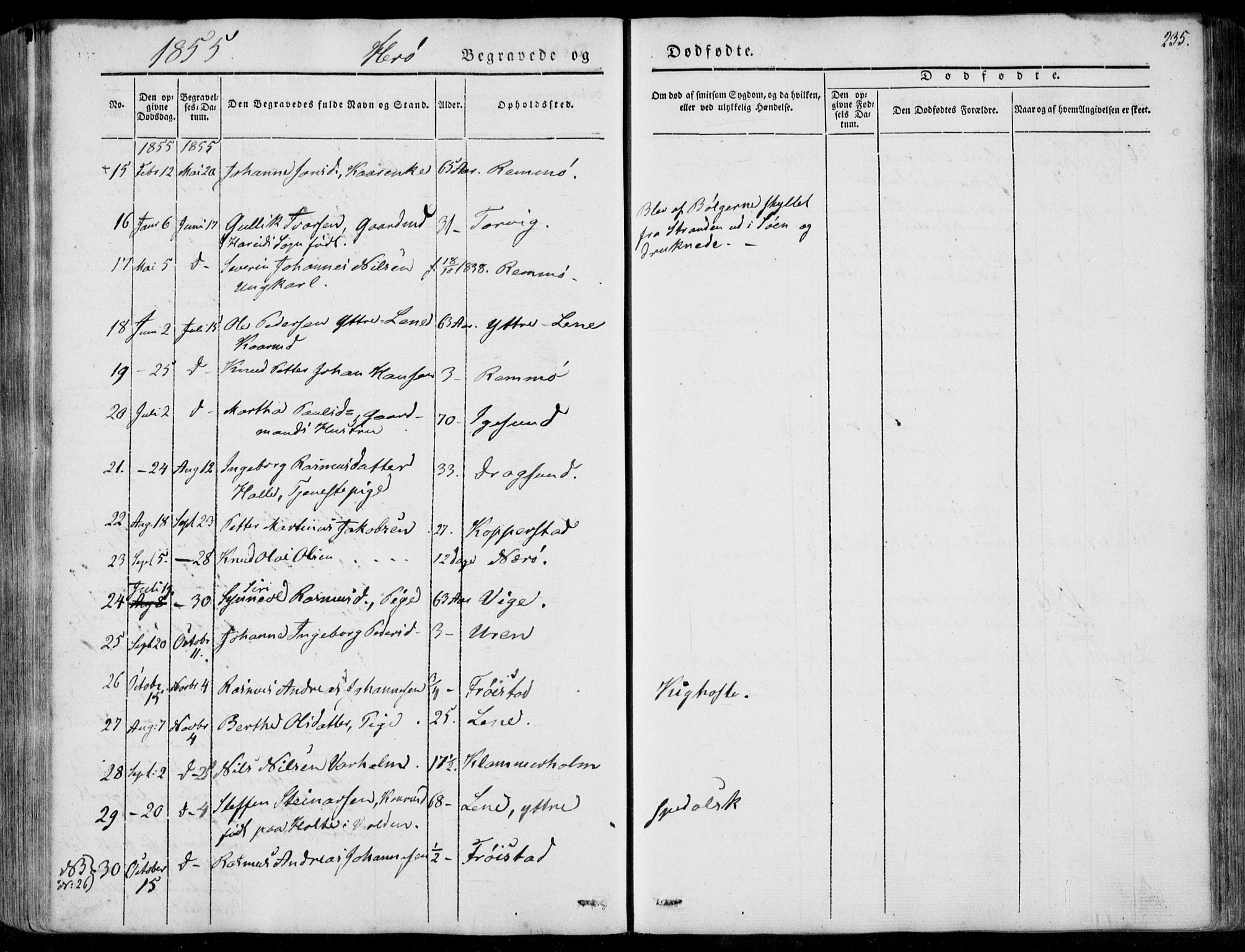 Ministerialprotokoller, klokkerbøker og fødselsregistre - Møre og Romsdal, AV/SAT-A-1454/507/L0070: Parish register (official) no. 507A05, 1842-1873, p. 235