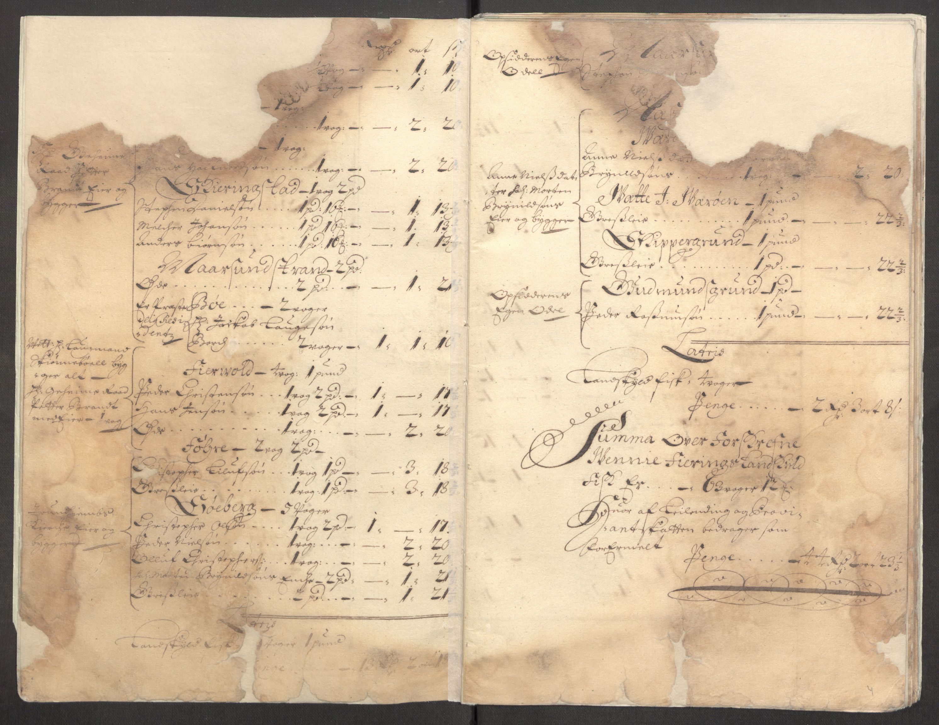 Rentekammeret inntil 1814, Reviderte regnskaper, Fogderegnskap, AV/RA-EA-4092/R67/L4678: Fogderegnskap Vesterålen, Andenes og Lofoten, 1696-1708, p. 378