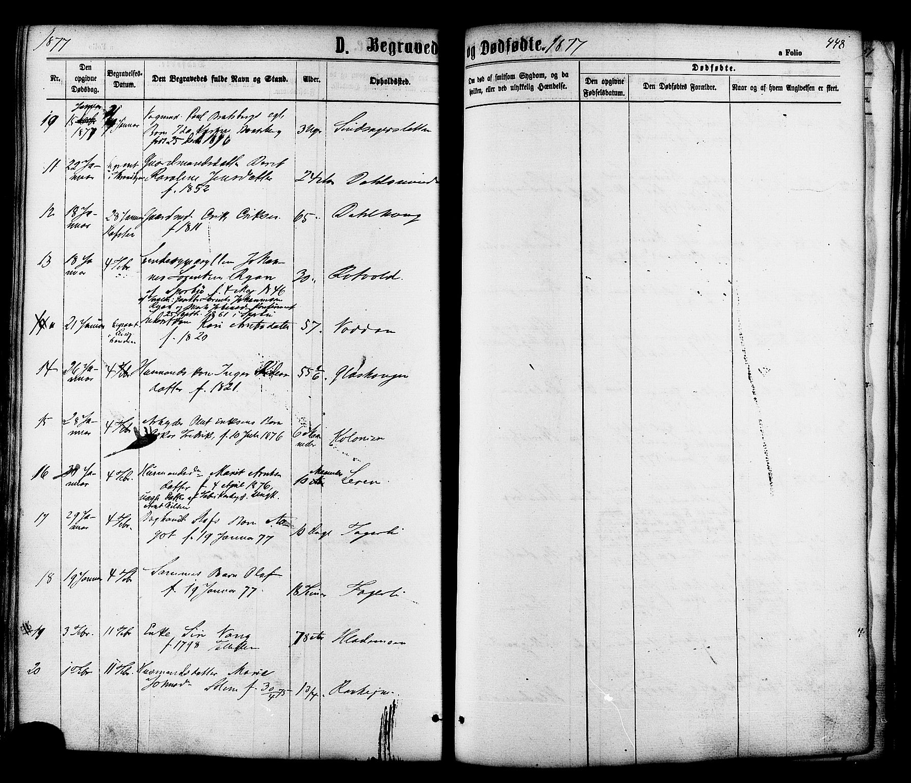 Ministerialprotokoller, klokkerbøker og fødselsregistre - Sør-Trøndelag, SAT/A-1456/606/L0293: Parish register (official) no. 606A08, 1866-1877, p. 448