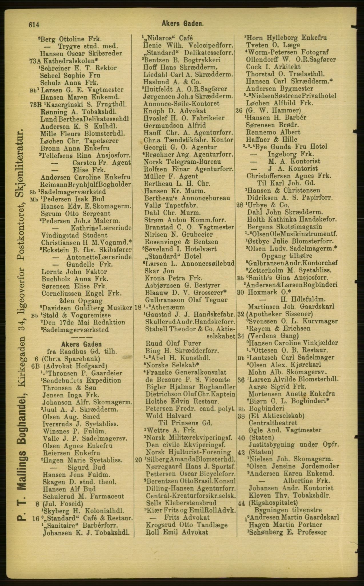 Kristiania/Oslo adressebok, PUBL/-, 1898, p. 614